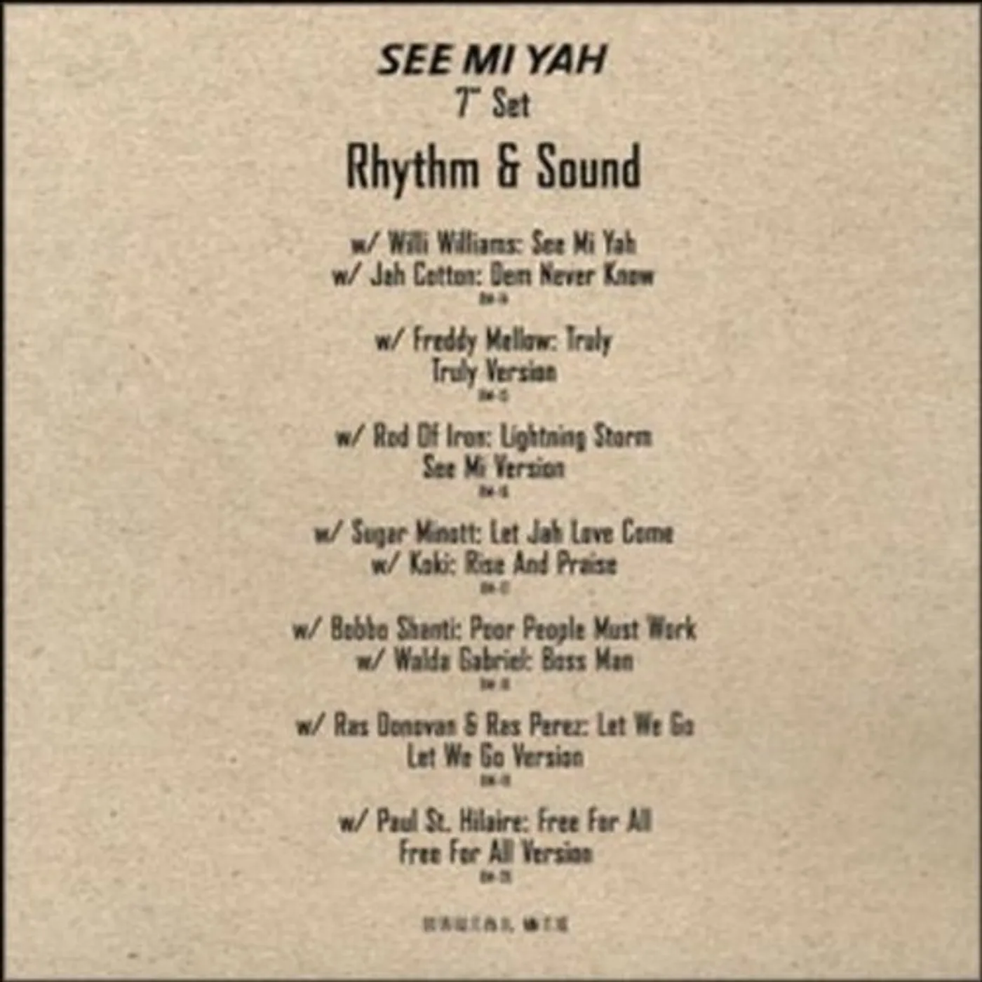 Rhythm & Sound SEE MI YA (BOX) Vinyl Record
