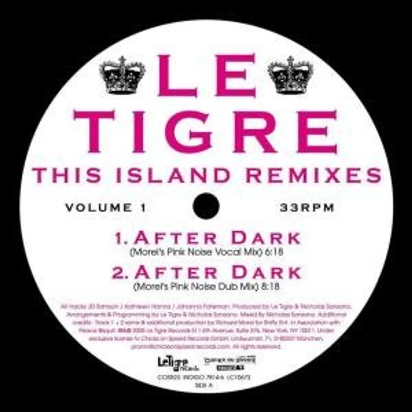 Le Tigre THIS ISLAND REMIXES 1 Vinyl Record