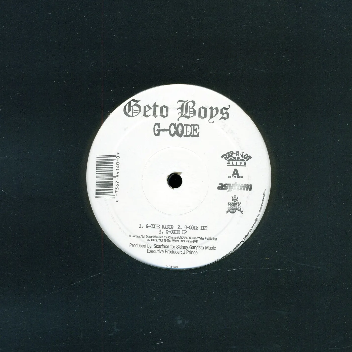 Geto Boys G-CODE Vinyl Record