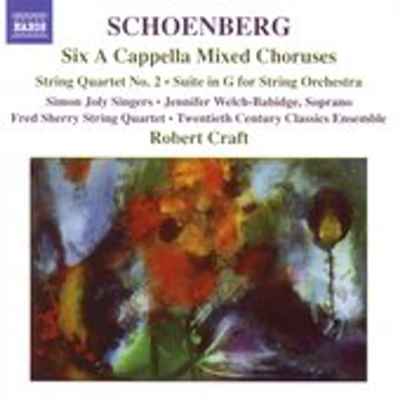 Schoenberg SIX A CAPPELLA FOLKSONGS CD