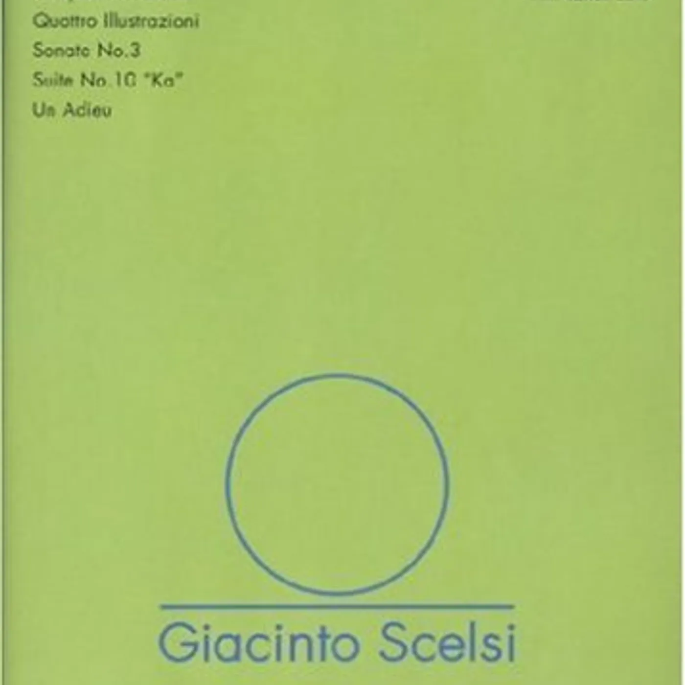 Giacinto Scelsi PIANO WORKS 3 DVD