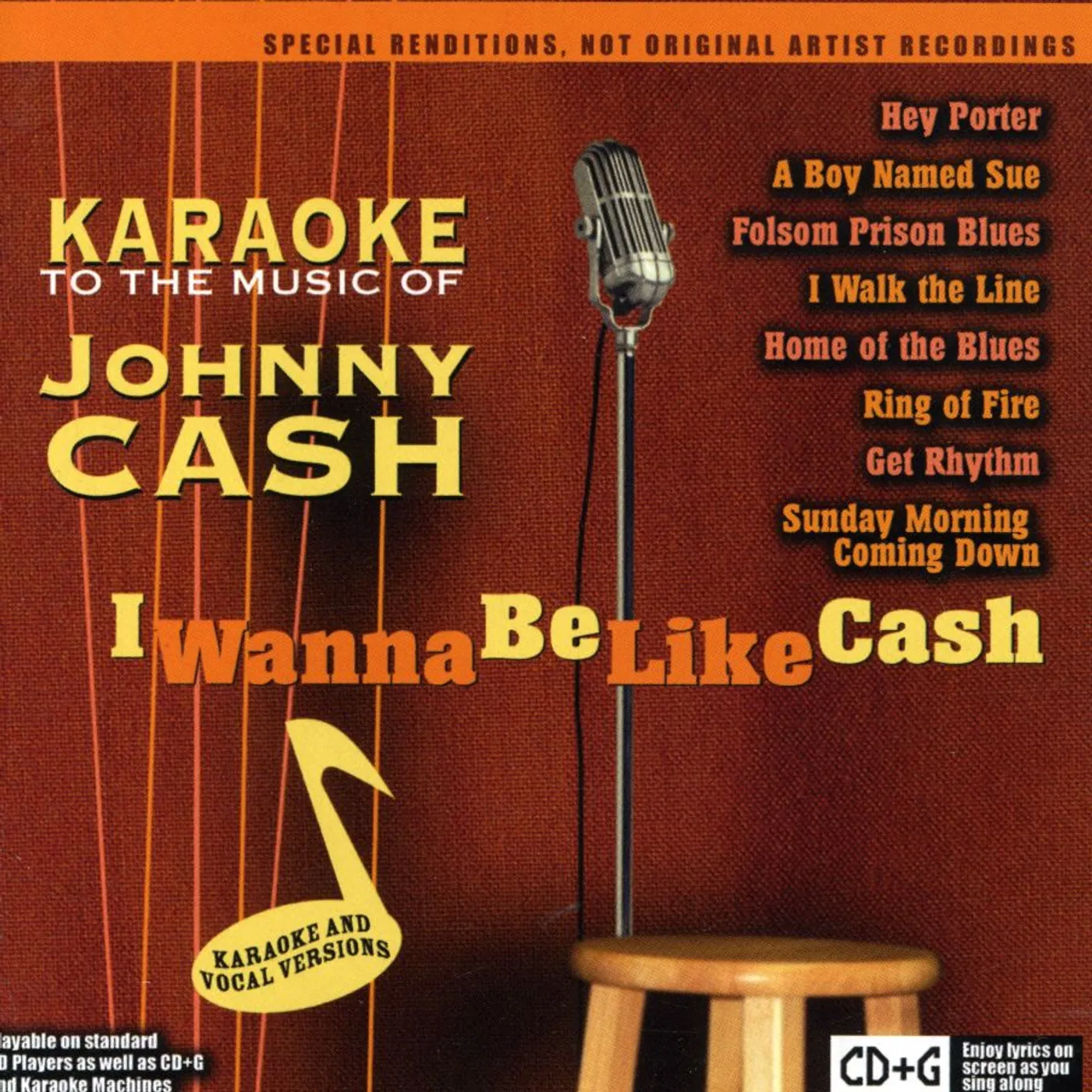 KARAOKE MUSIC OF JOHNNY CASH: I WANNA BE LIKE CASH CD
