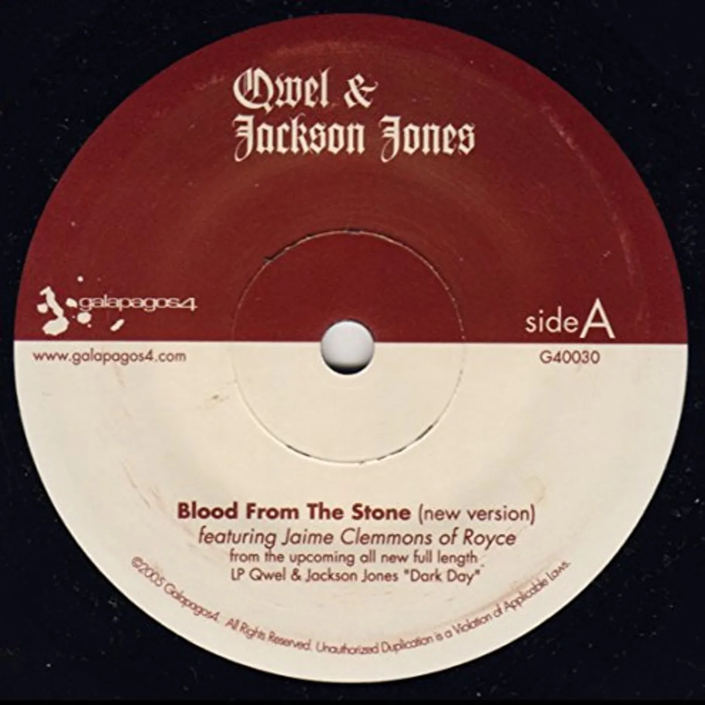 Qwel & Jackson Jones BLOOD FROM THE STONE Vinyl Record