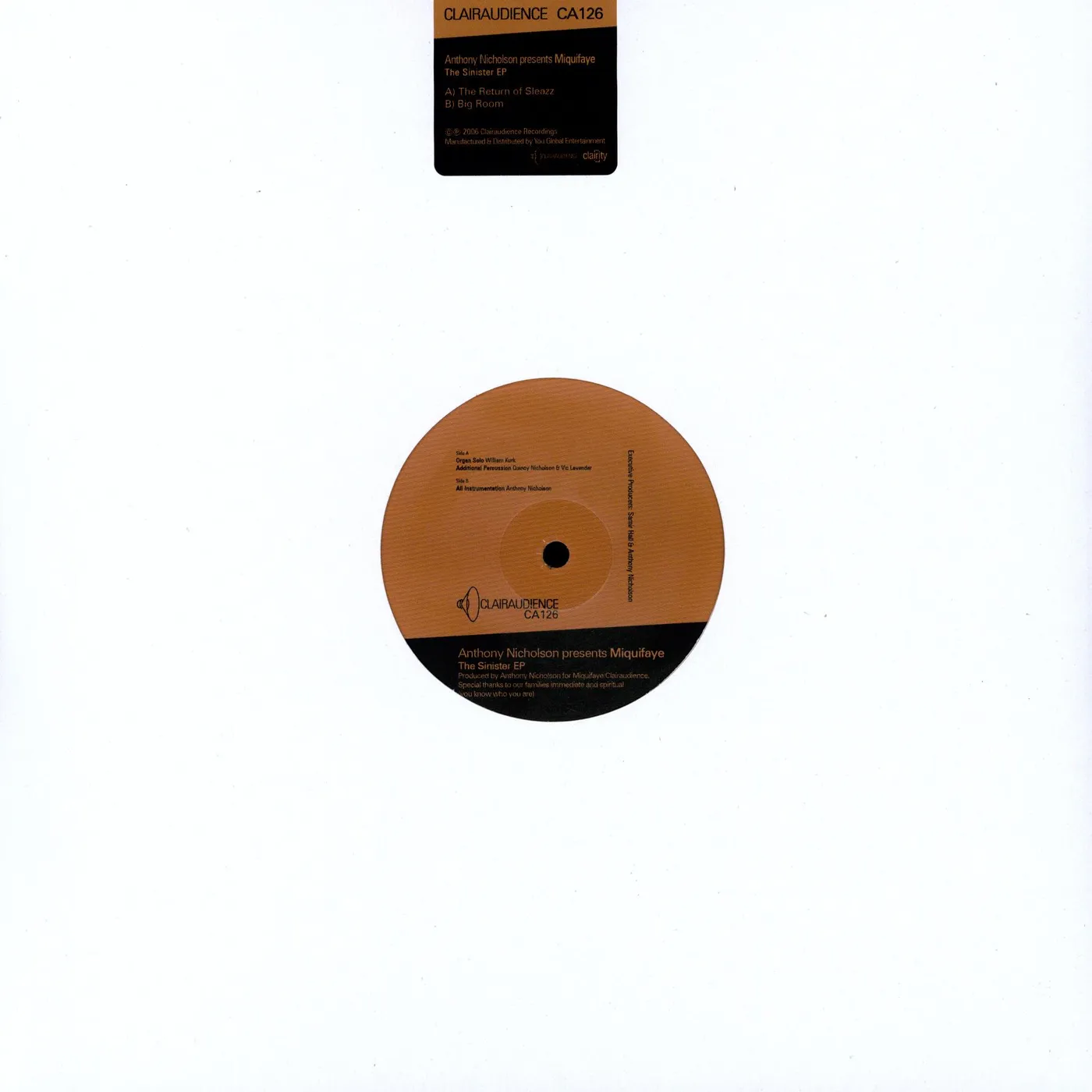 Anthony Nicholson SINISTER Vinyl Record