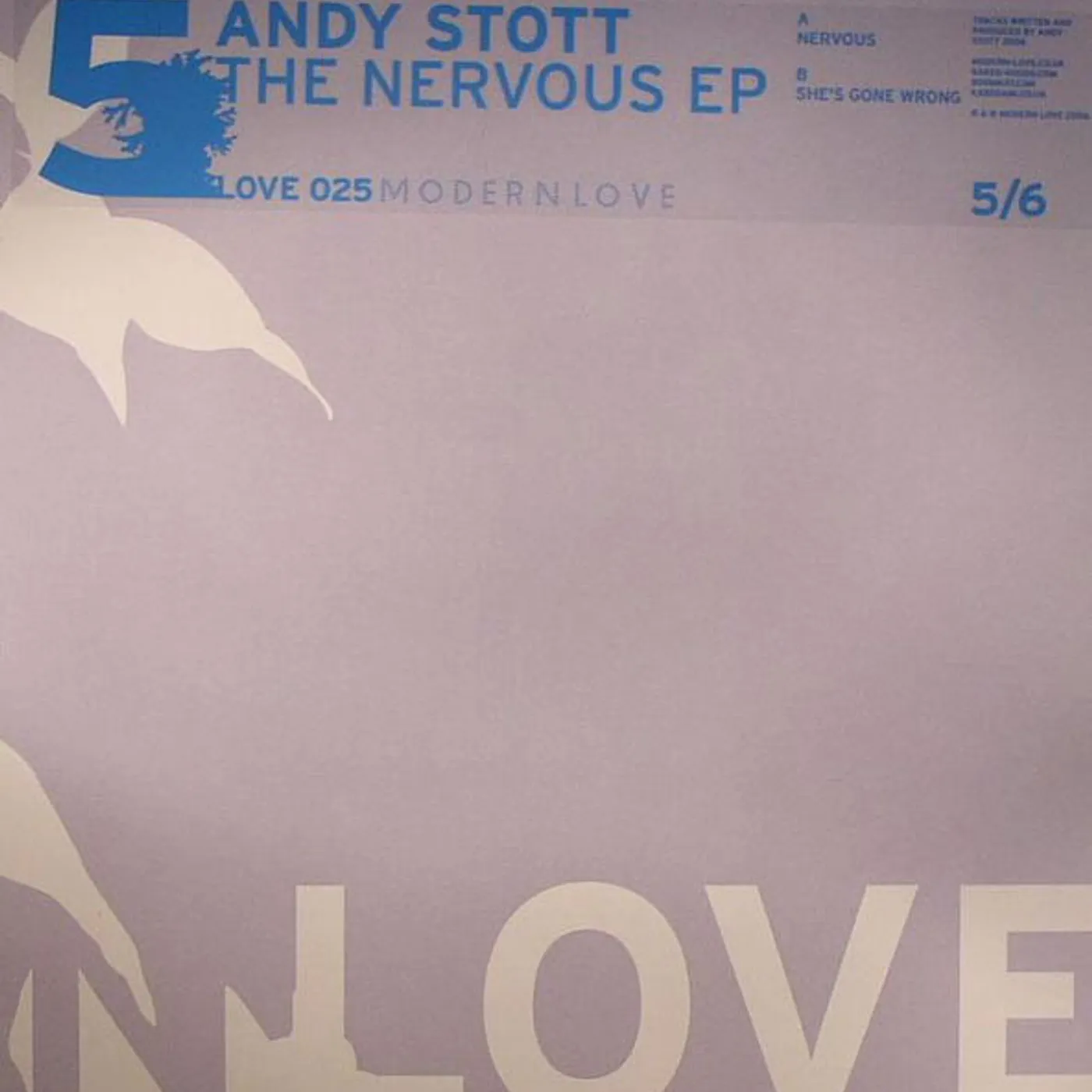 Andy Stott NERVOUS EP (EP) Vinyl Record