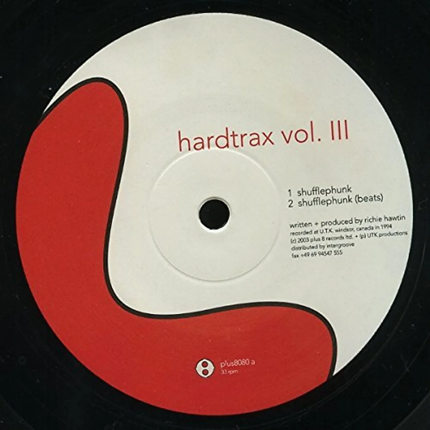 Richie Hawtin HARDTRAX 3 Vinyl Record