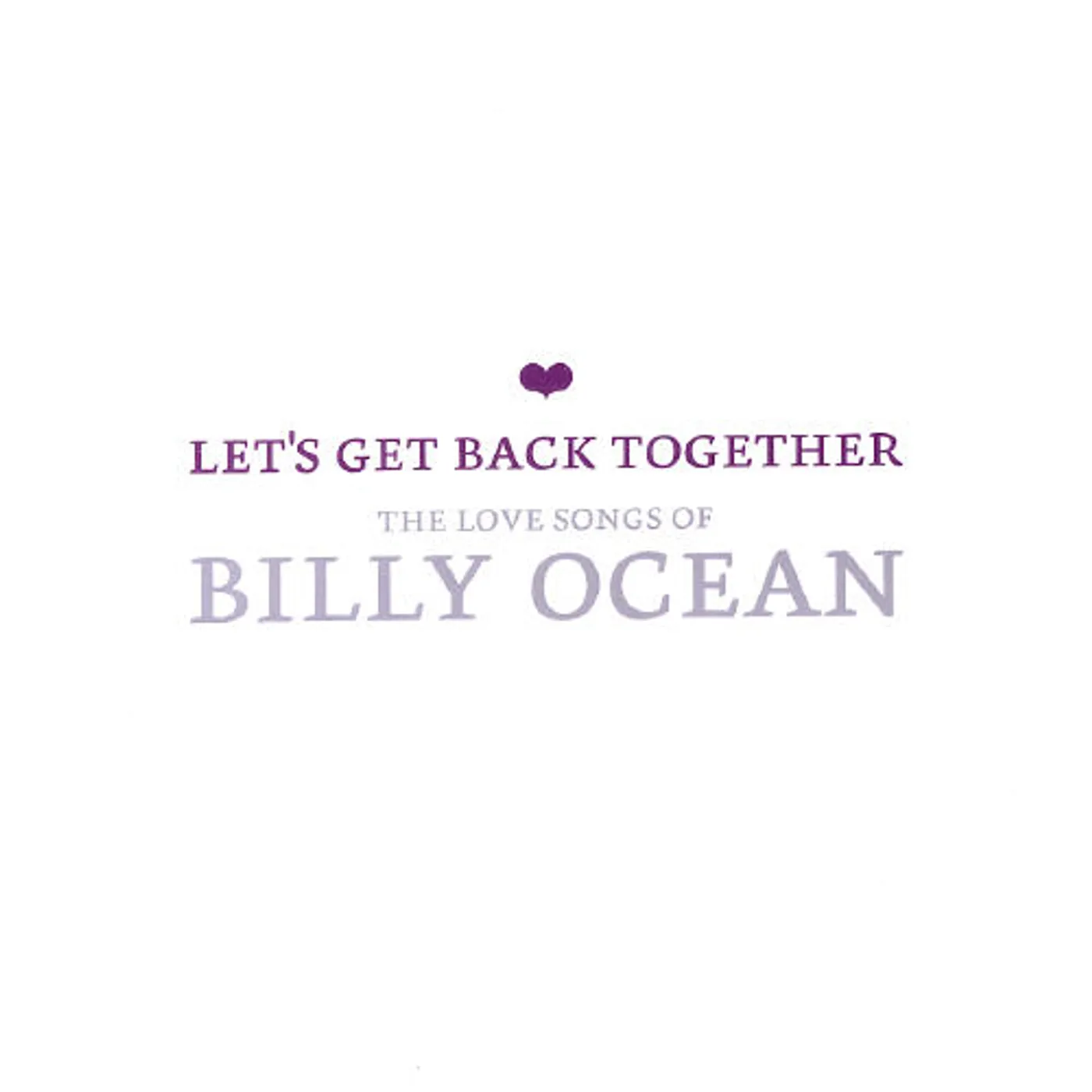 LOVE SONGS FROM BILLY OCEAN CD
