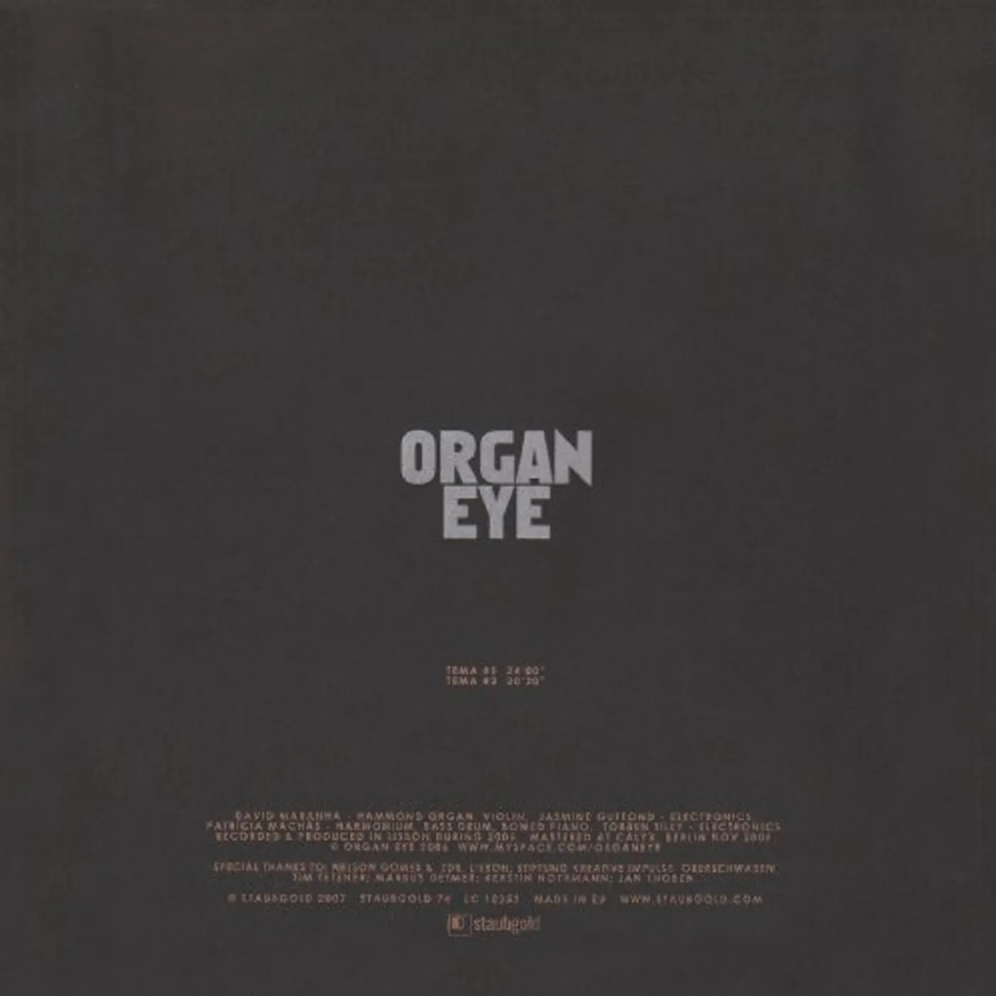 Organ Eye Vinyl Record