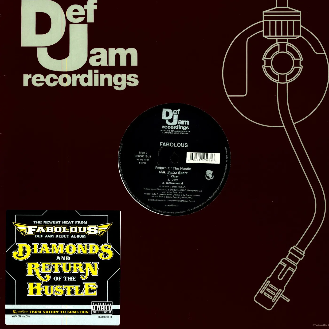 Fabolous DIAMONDS (X3) / RETURN OF THE HUSTLE (X3) Vinyl Record