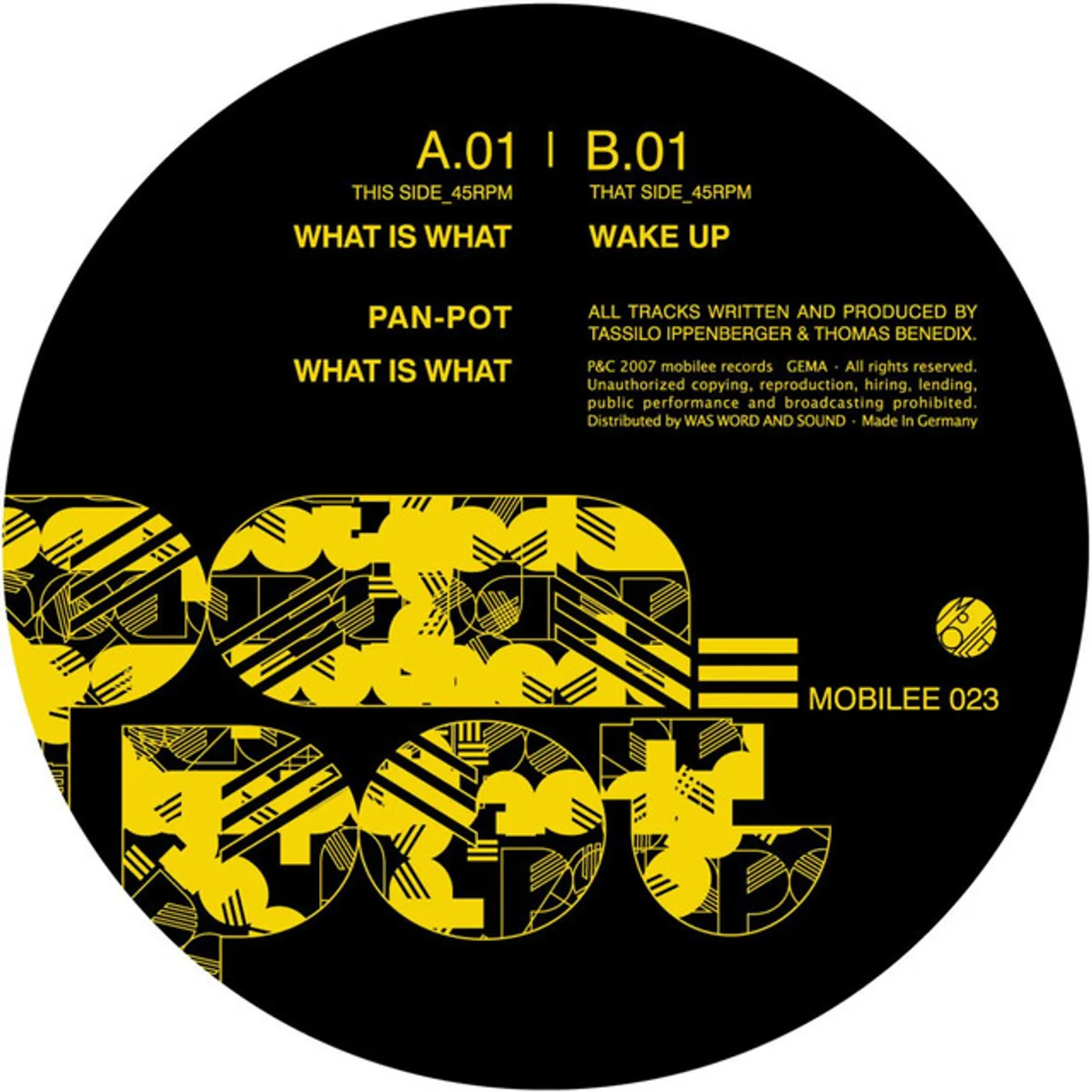 Pan-Pot What Is What Vinyl Record