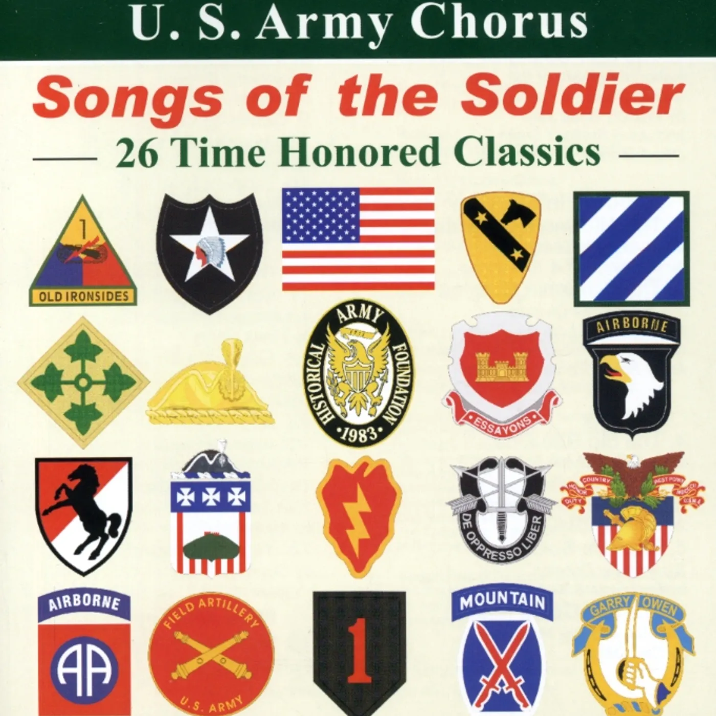 US Army Chorus SONGS OF THE SOLDIER CD