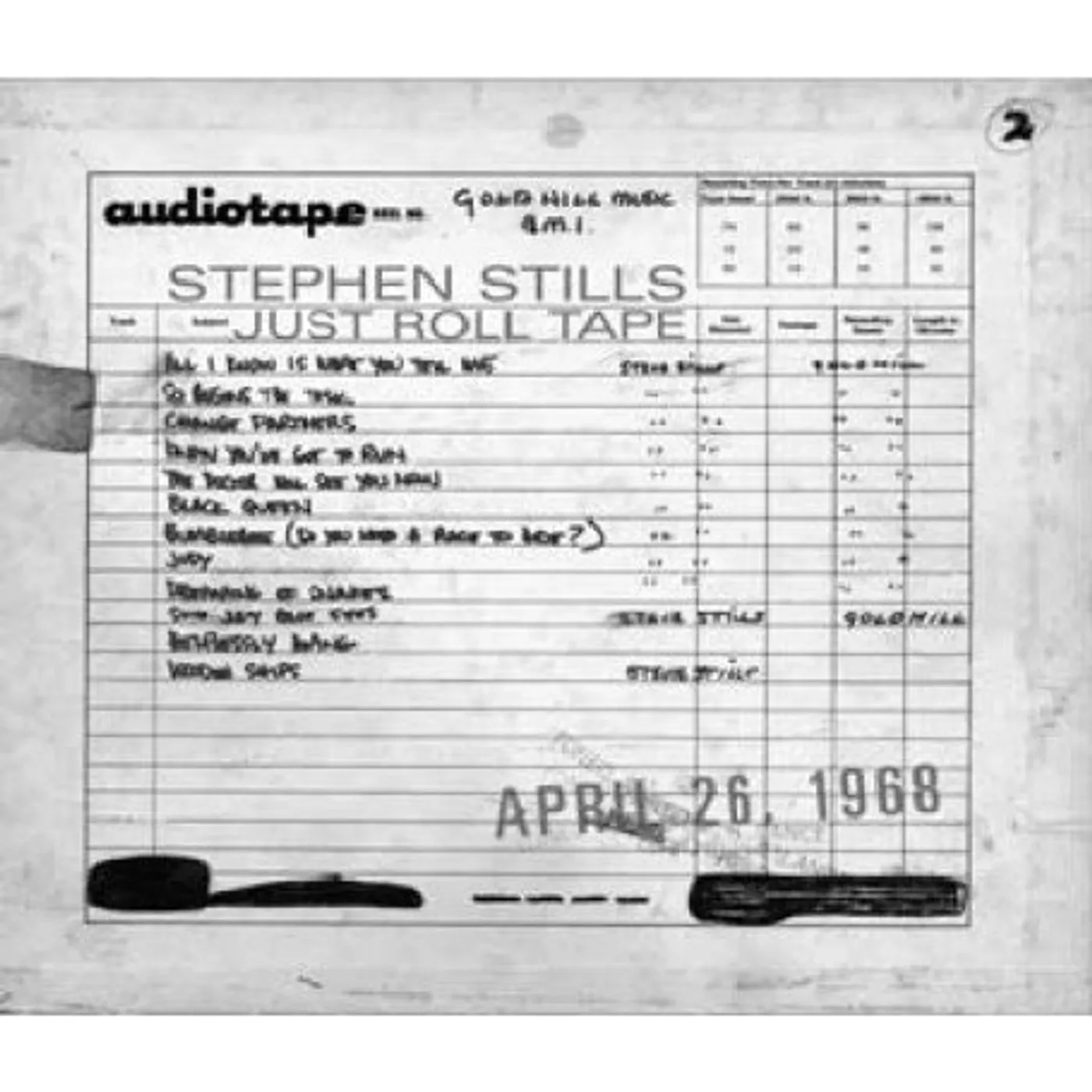Stephen Stills JUST ROLL TAPE: APRIL 26TH 1968 CD