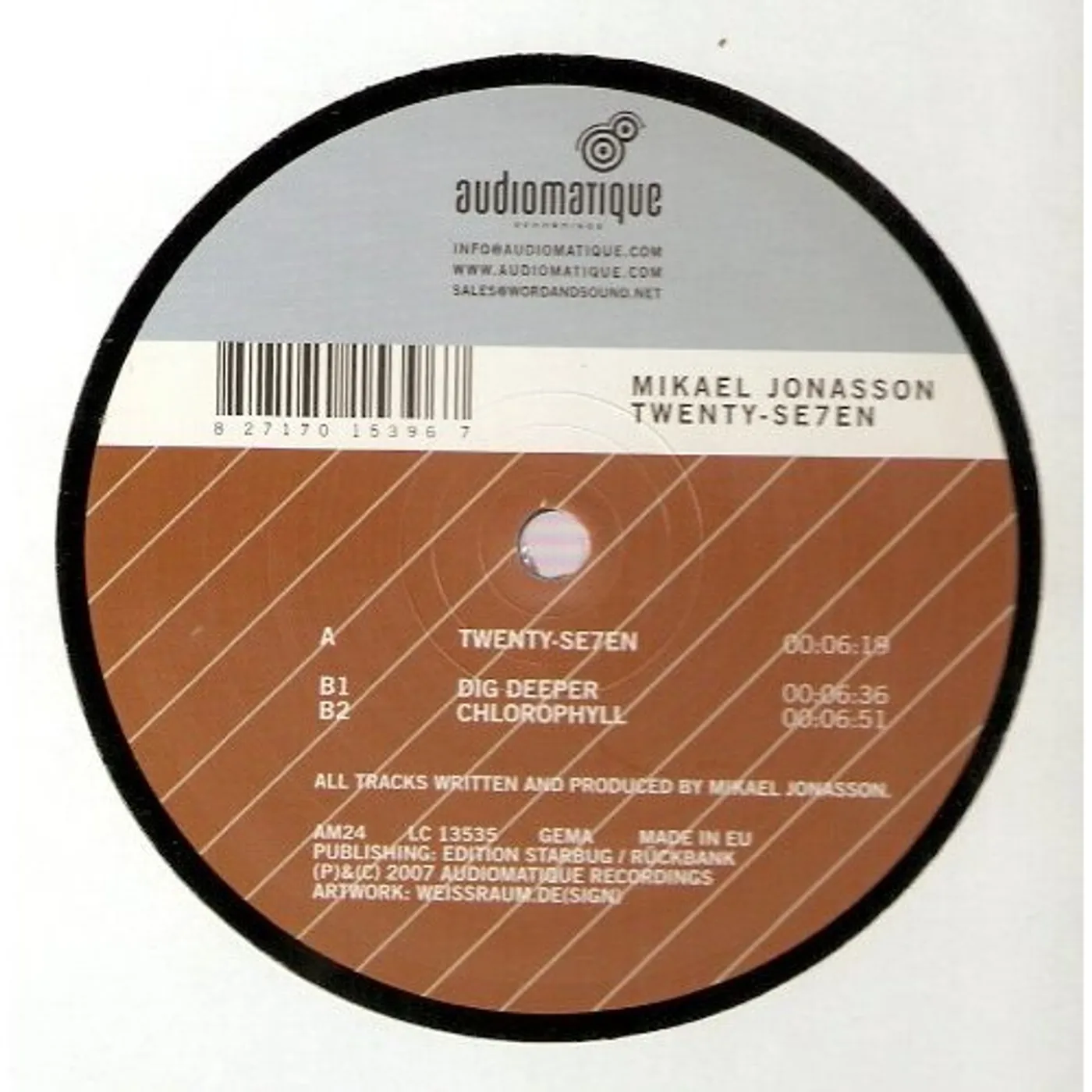 Mikael Jonasson Twenty-Se7en Vinyl Record