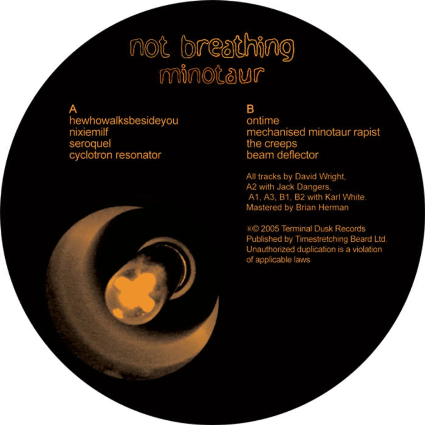 Not Breathing Minotaur Vinyl Record