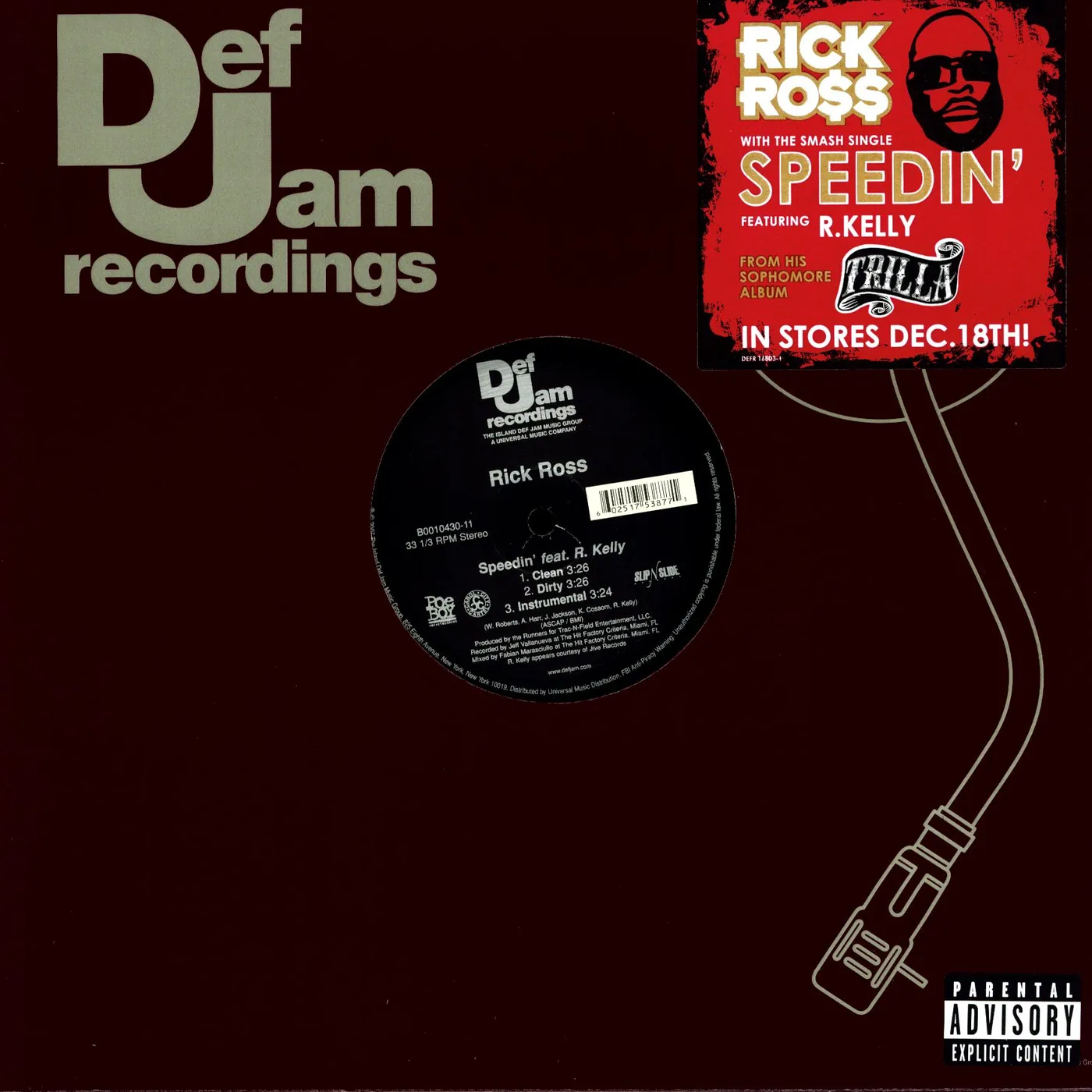 Rick Ross SPEEDING (X3) Vinyl Record