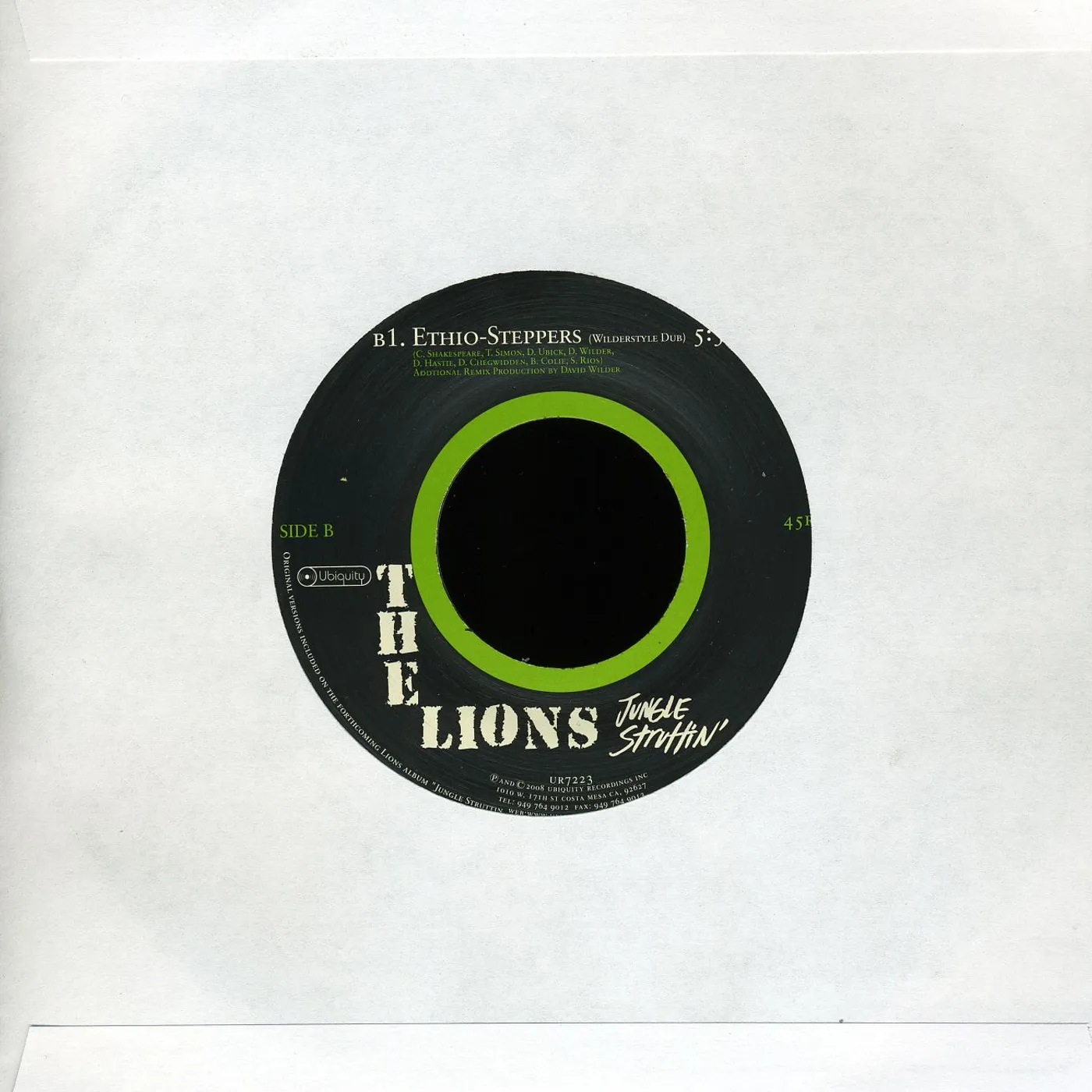 Lions JUNGLE STRUTTIN / ETHIO-STEPPERS Vinyl Record