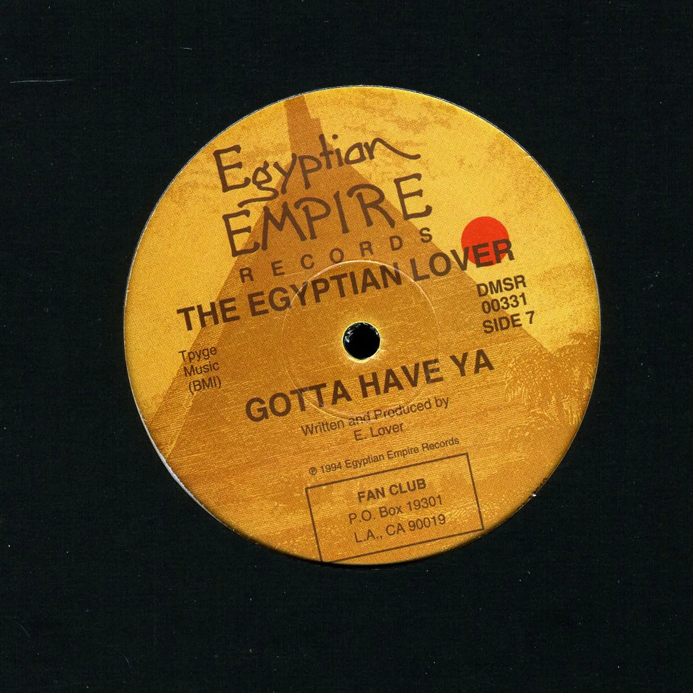 Egyptian Lover BOUNCE THAT BOOTIE Vinyl Record