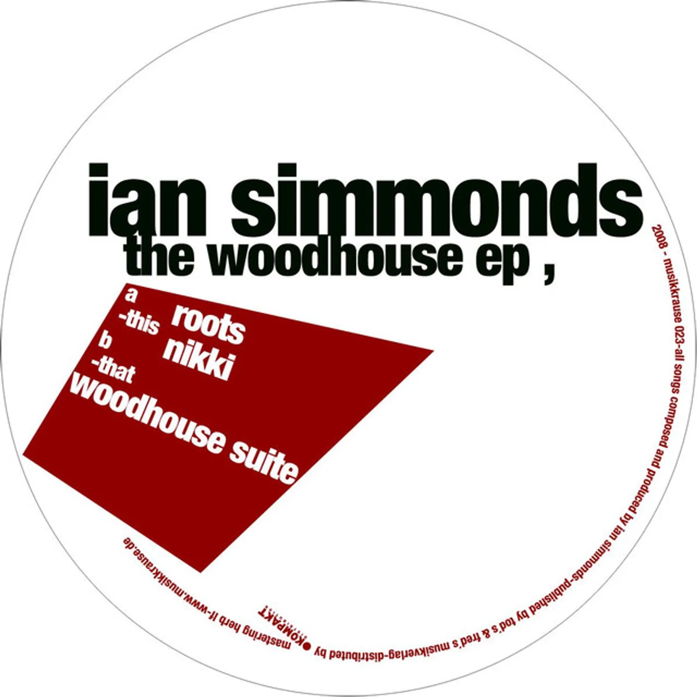 Ian Simmonds WOODHOUSE Vinyl Record