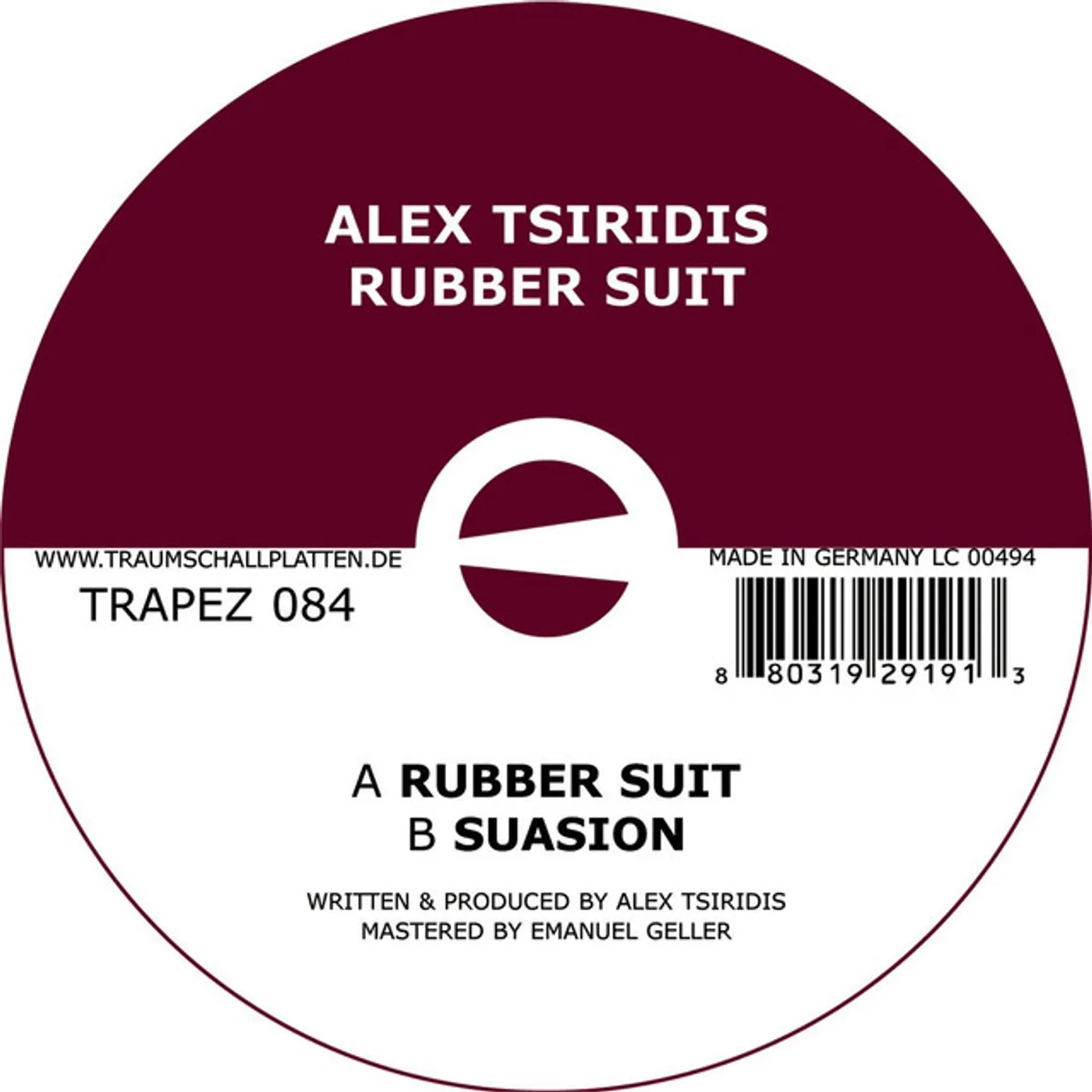 Alex Tsiridis Rubber Suit Vinyl Record