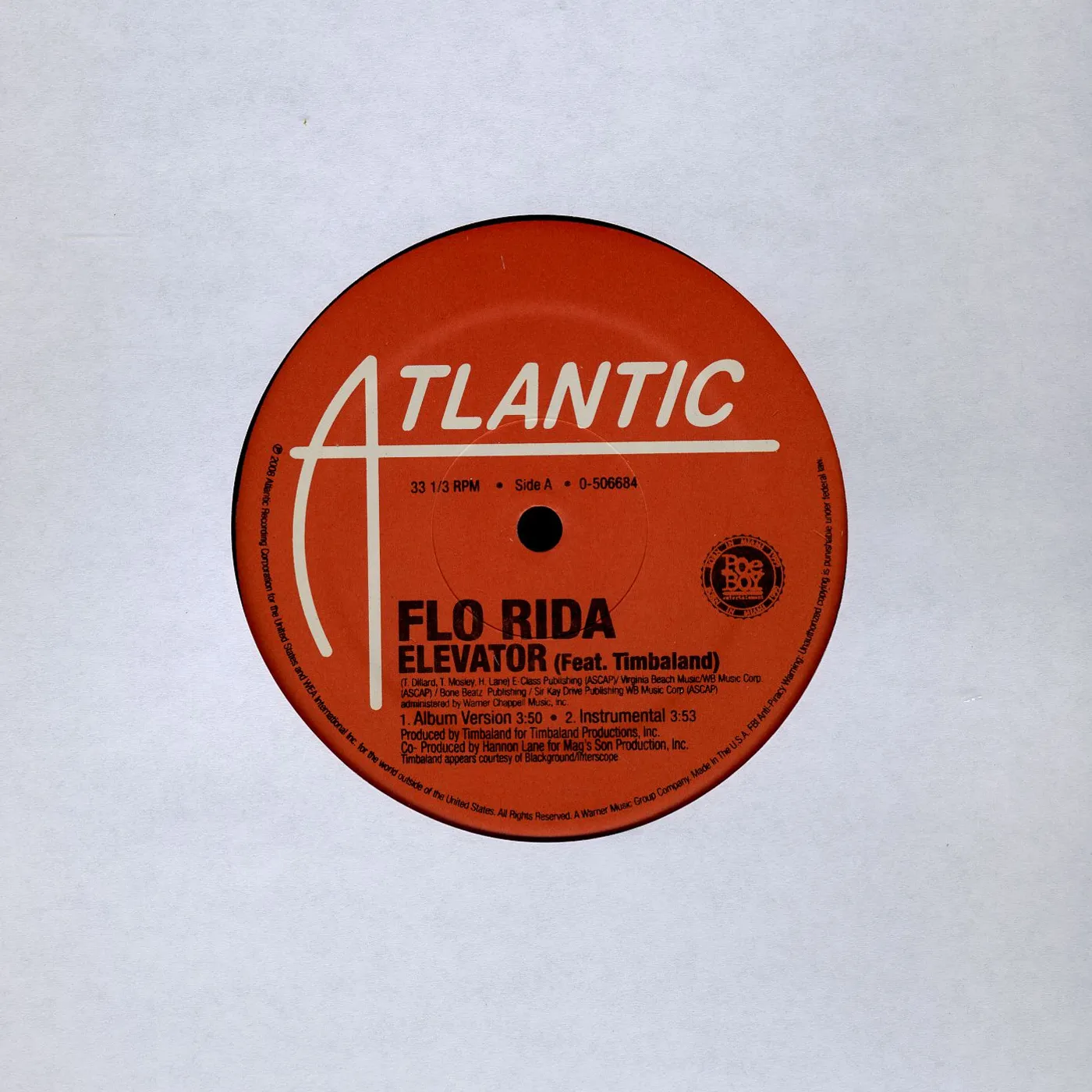 Flo Rida ELEVATOR Vinyl Record