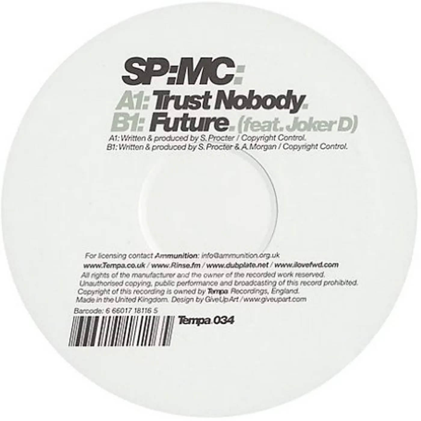 SP:MC Trust Nobody / Future Vinyl Record