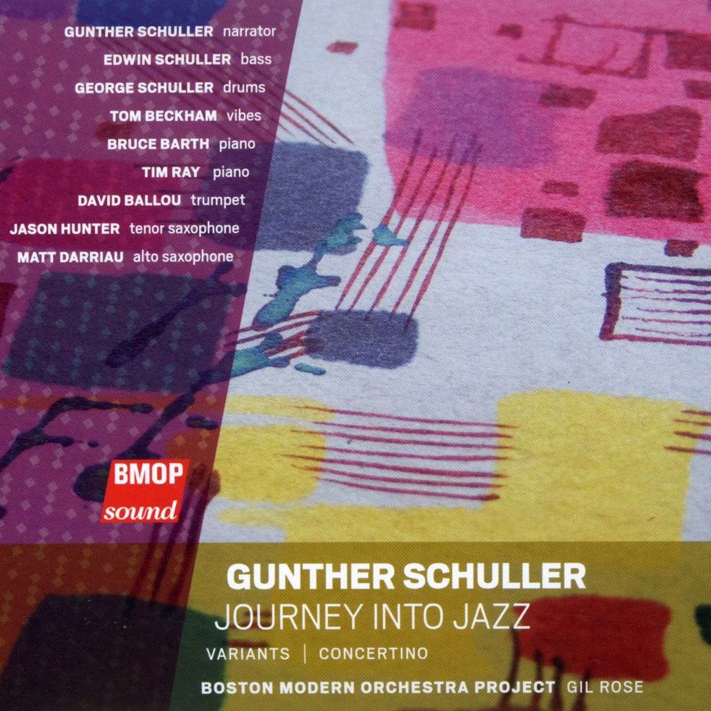Gunther Schuller JOURNEY INTO JAZZ CD