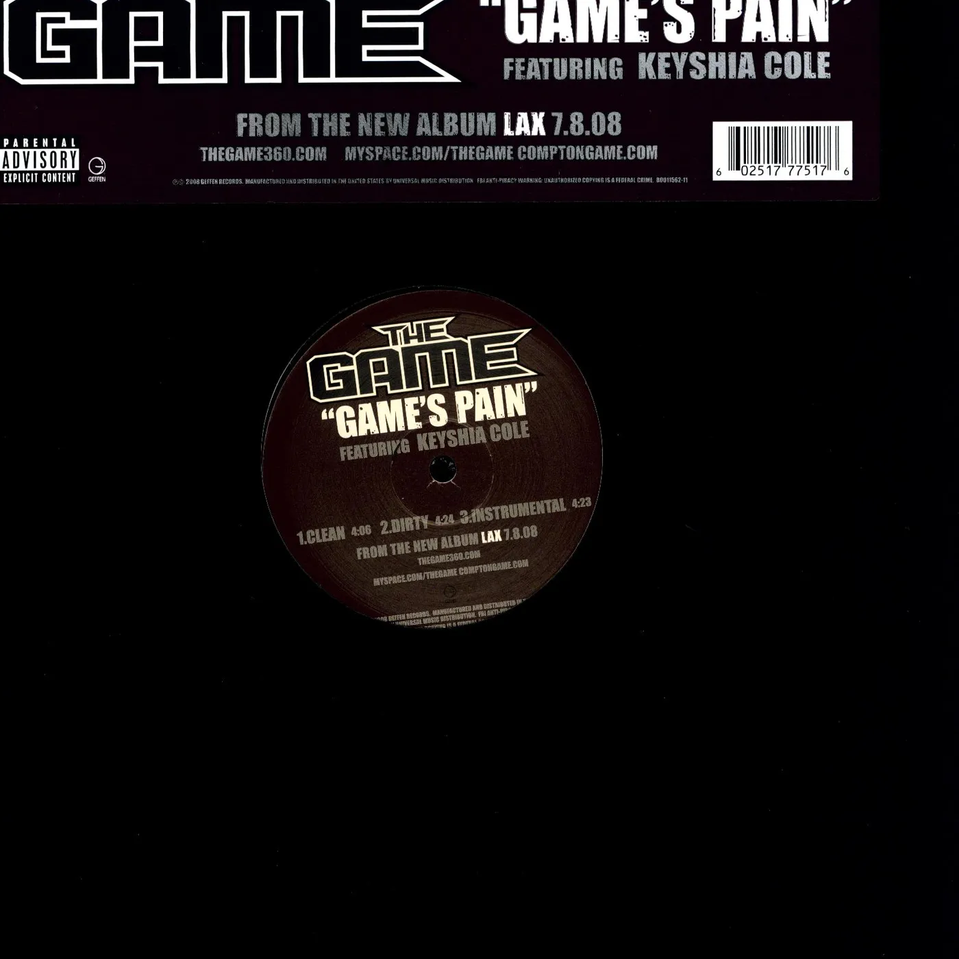 The Game'S PAIN (X3) Vinyl Record
