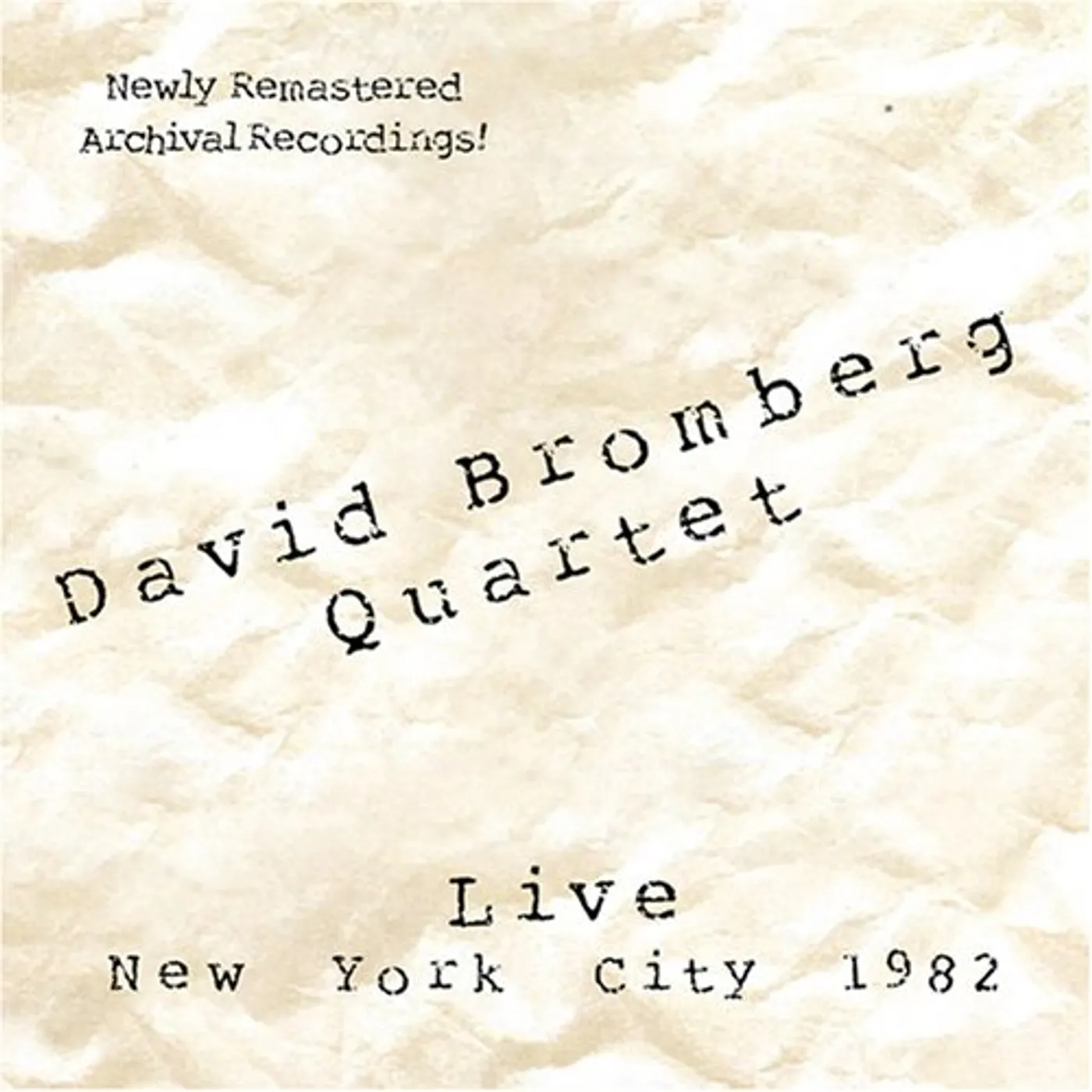 David Bromberg LIVE: NEW YORK CITY 1982 CD