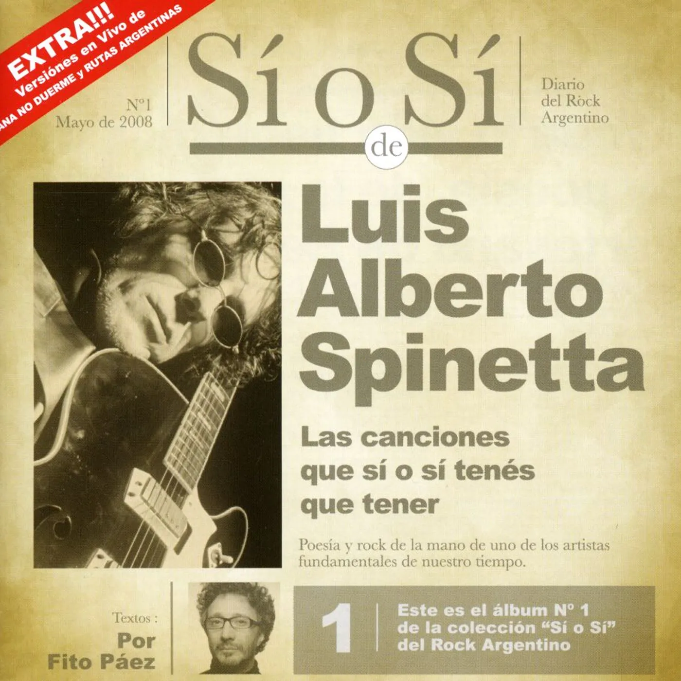 Luis Alberto Spinetta SI O SI: DARIO DEL ROCK ARGENTINO CD