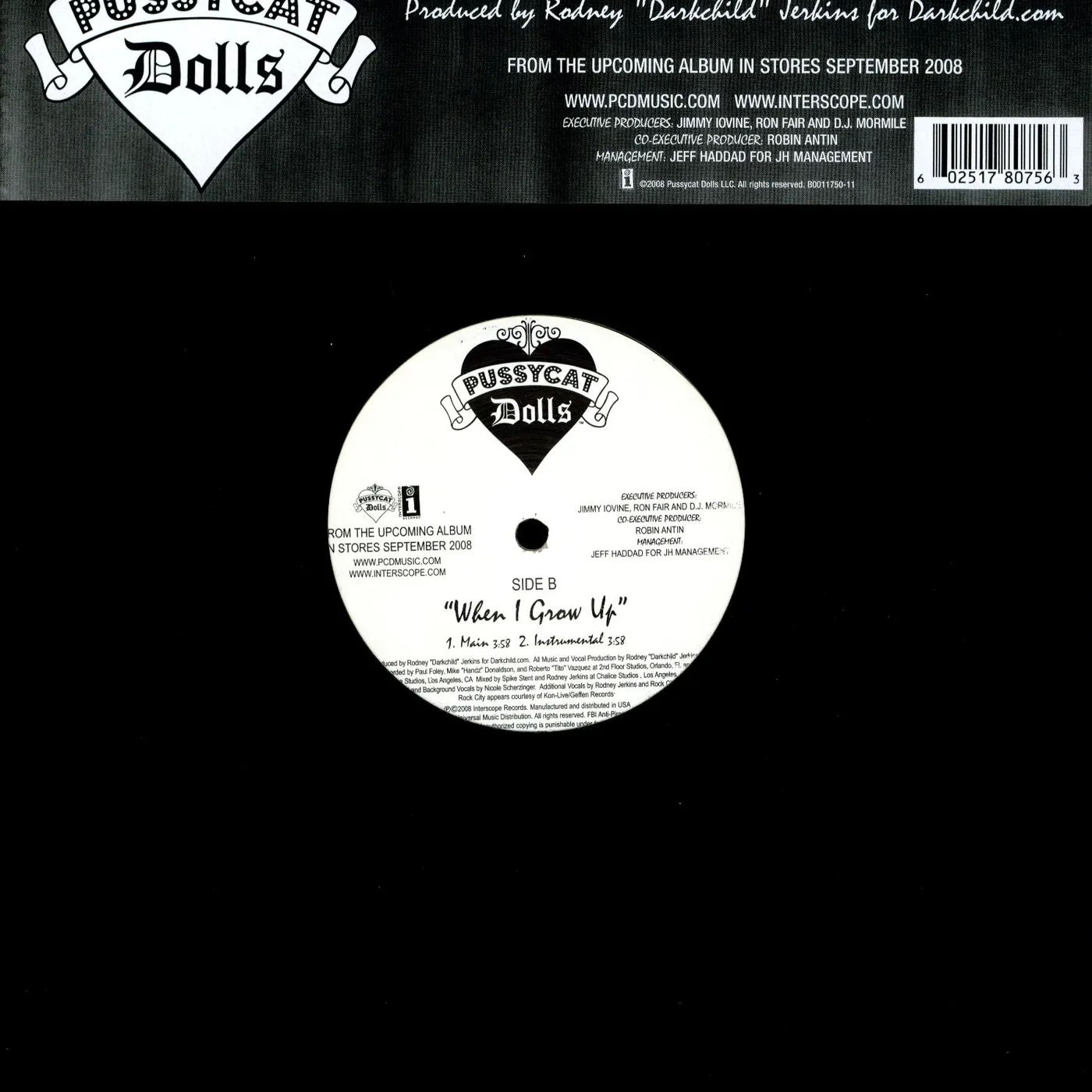 The Pussycat Dolls WHEN I GROW UP (X2) Vinyl Record