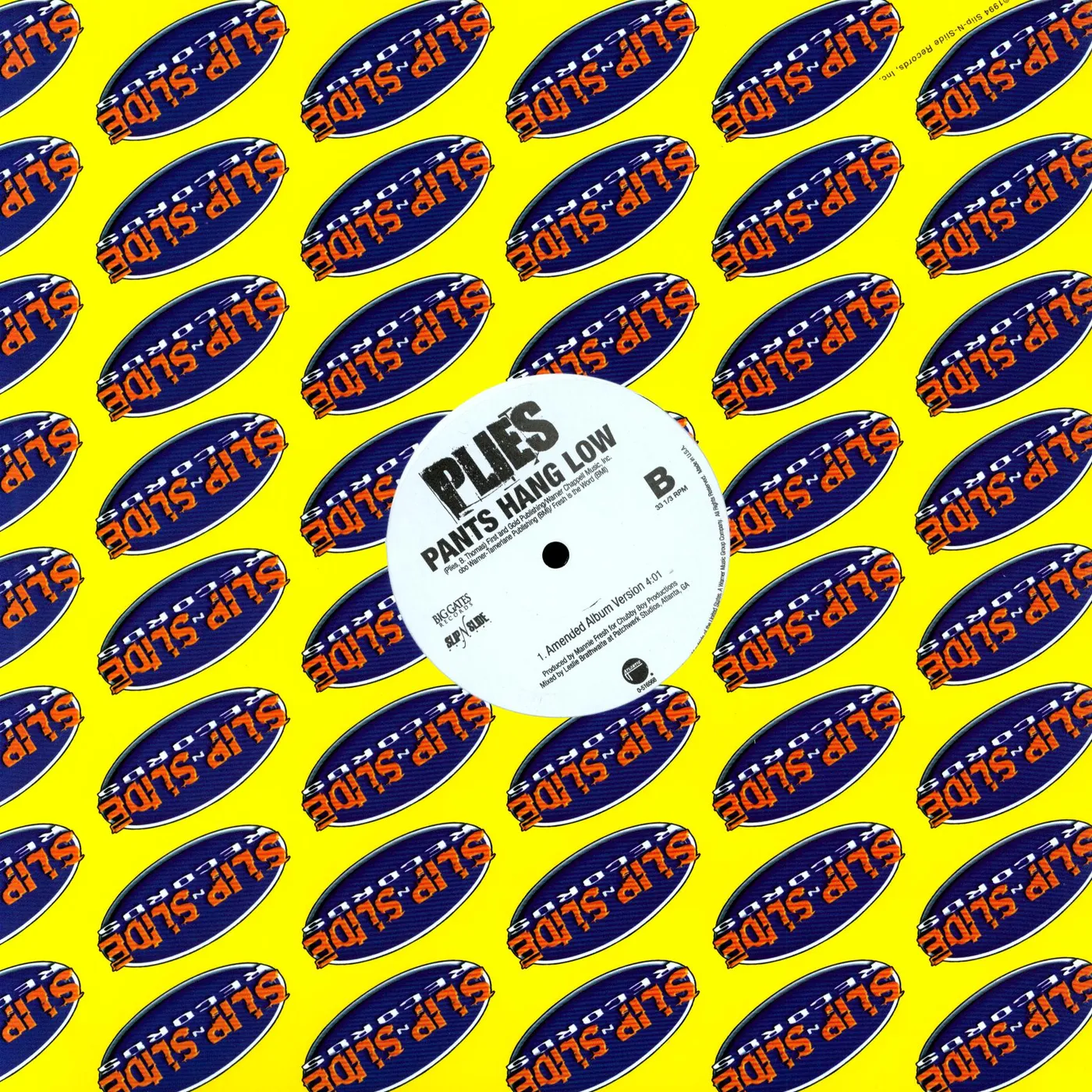 Plies Pants Hang Low Vinyl Record