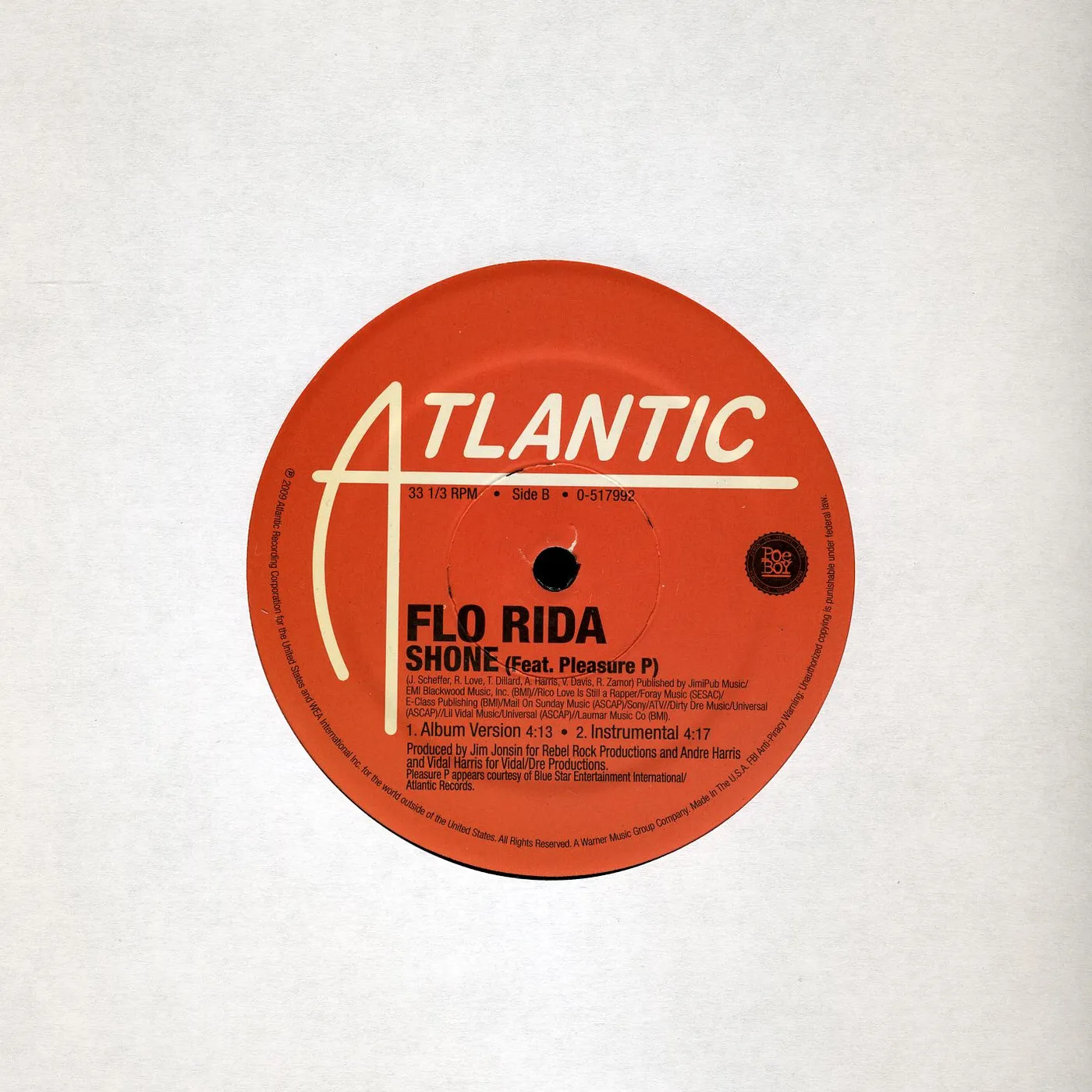 Flo Rida RIGHT ROUND Vinyl Record