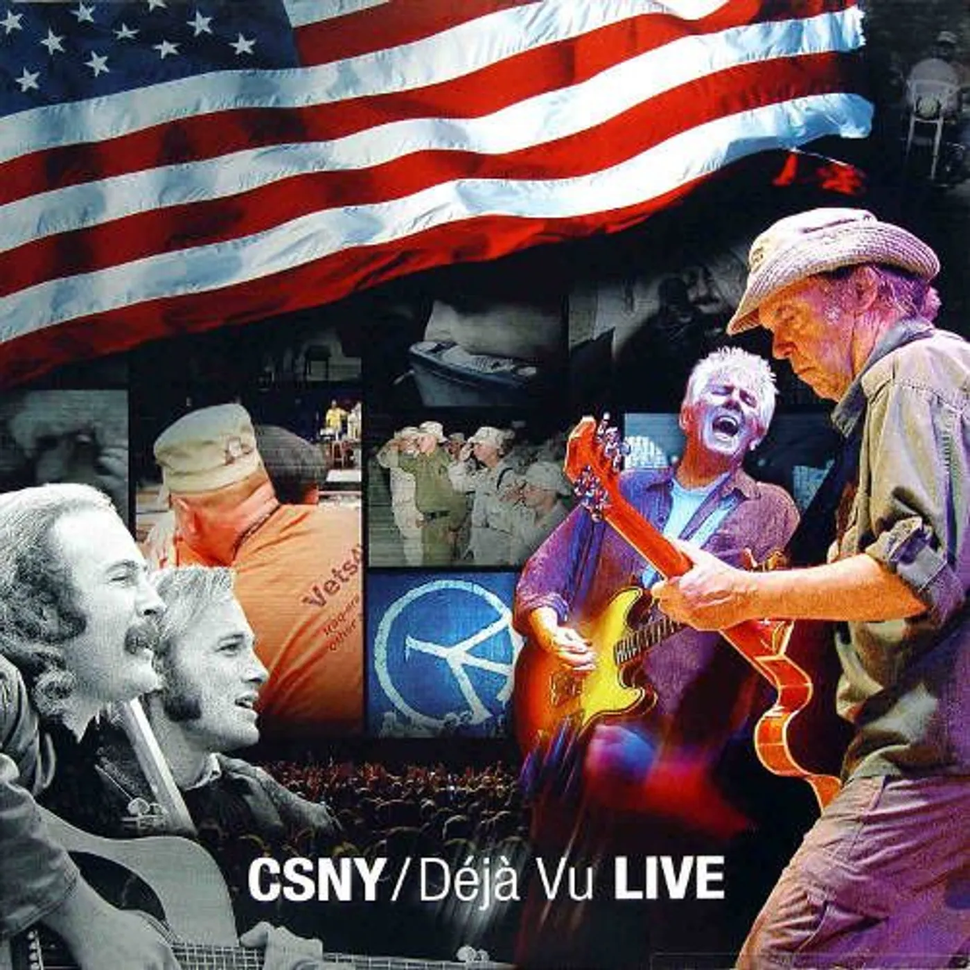 Crosby, Stills, Nash & Young DEJA VU LIVE Vinyl Record - 200 Gram Edition