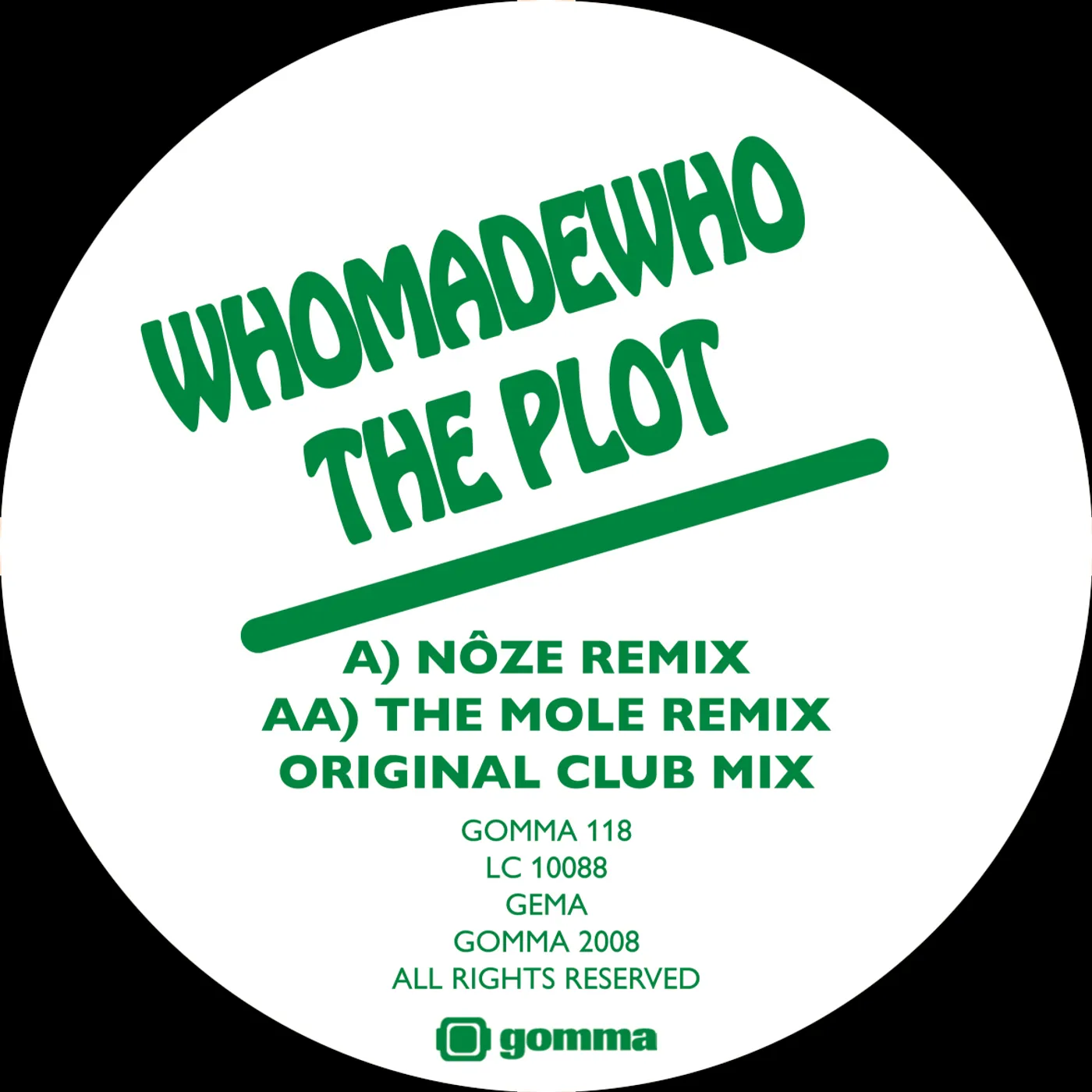 WhoMadeWho PLOT (NOZE & MOLE REMIXES) Vinyl Record