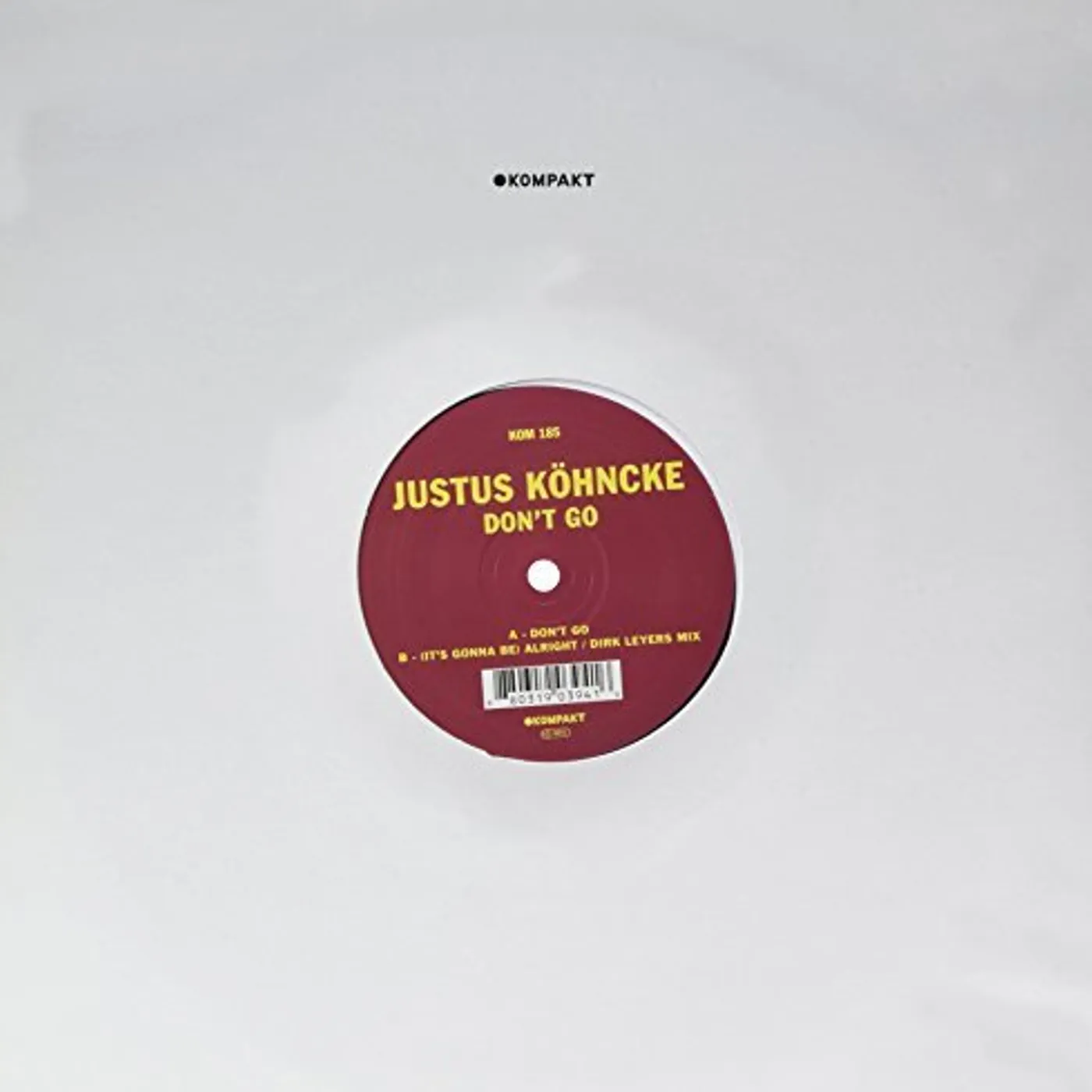 Justus Köhncke Don't Go Vinyl Record