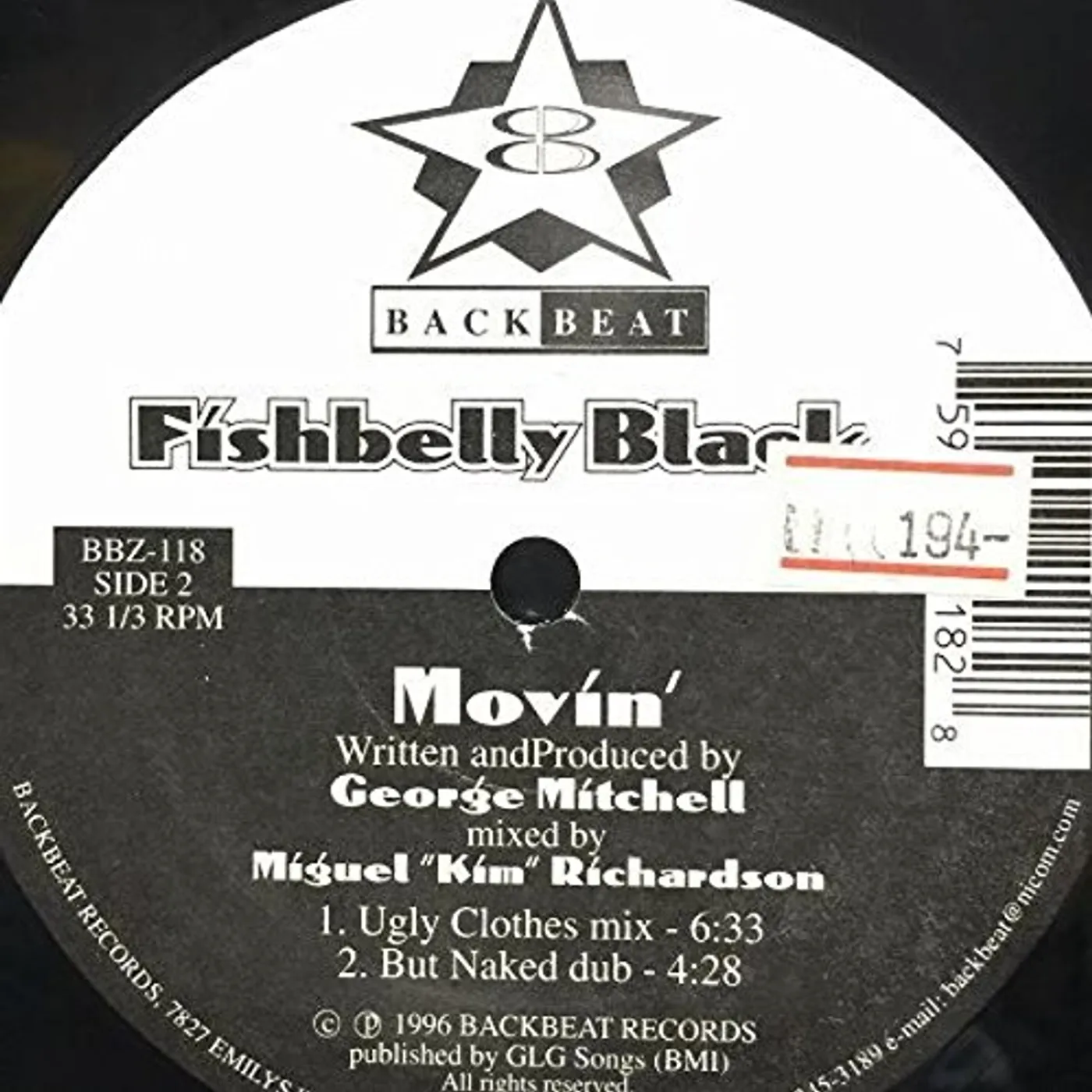 Fishbelly Black MOVIN Vinyl Record