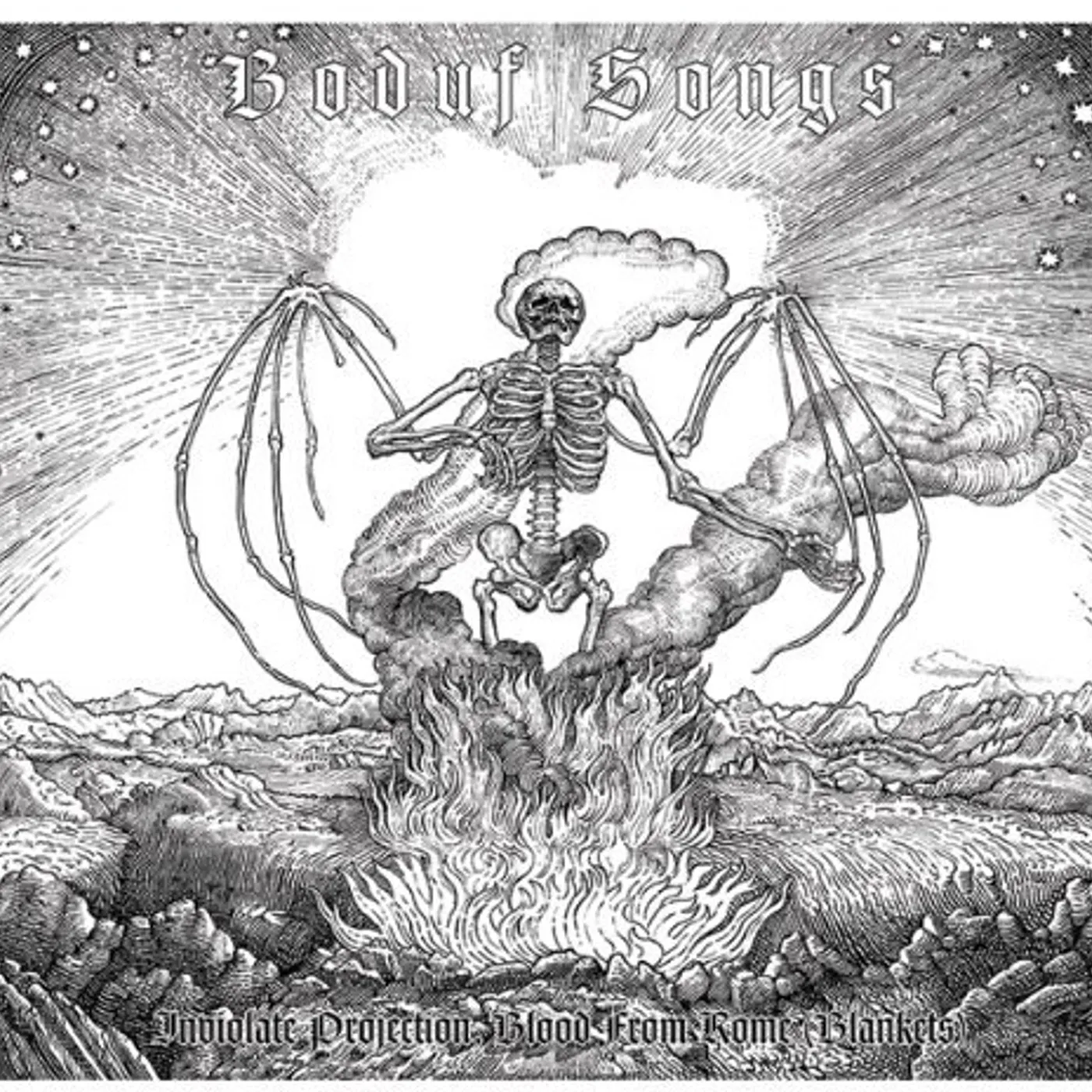 Boduf Songs INVIOLATE PROJECTION BLOOD FROM ROME BLANKETS Vinyl Record
