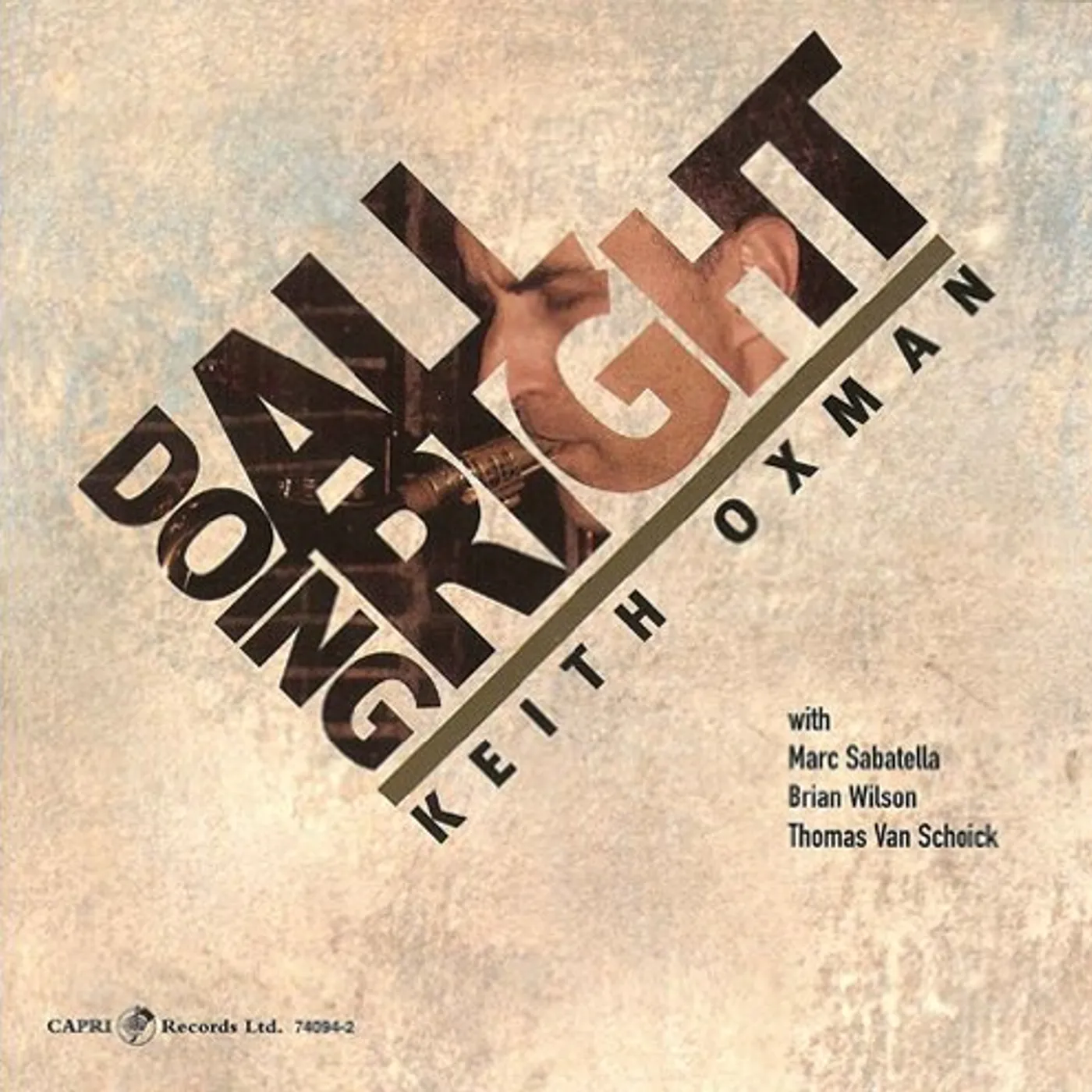 Keith Oxman DOING ALL RIGHT CD