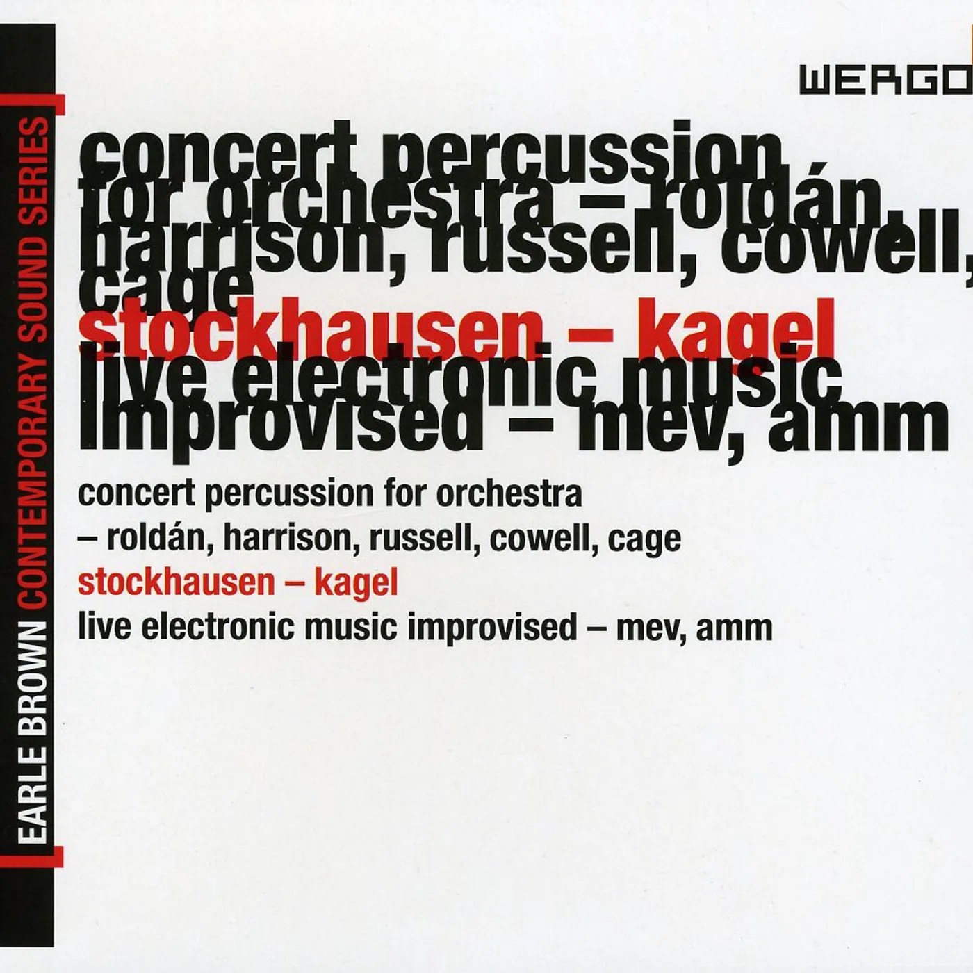 Earle Brown CONTEMPORARY SOUND SERIES 1 CD