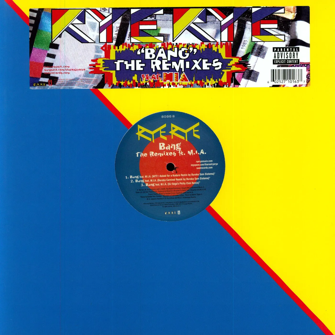 Rye Rye BANG (X6) Vinyl Record - Remixes