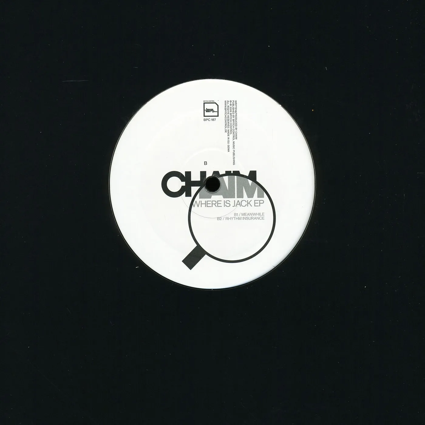 Chaim WHERE IS JACK Vinyl Record