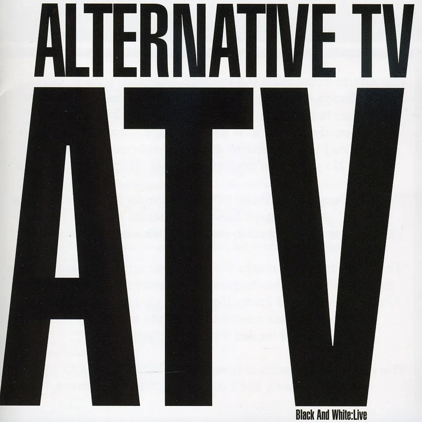 Alternative TV BLACK & WHITE: LIVE CD