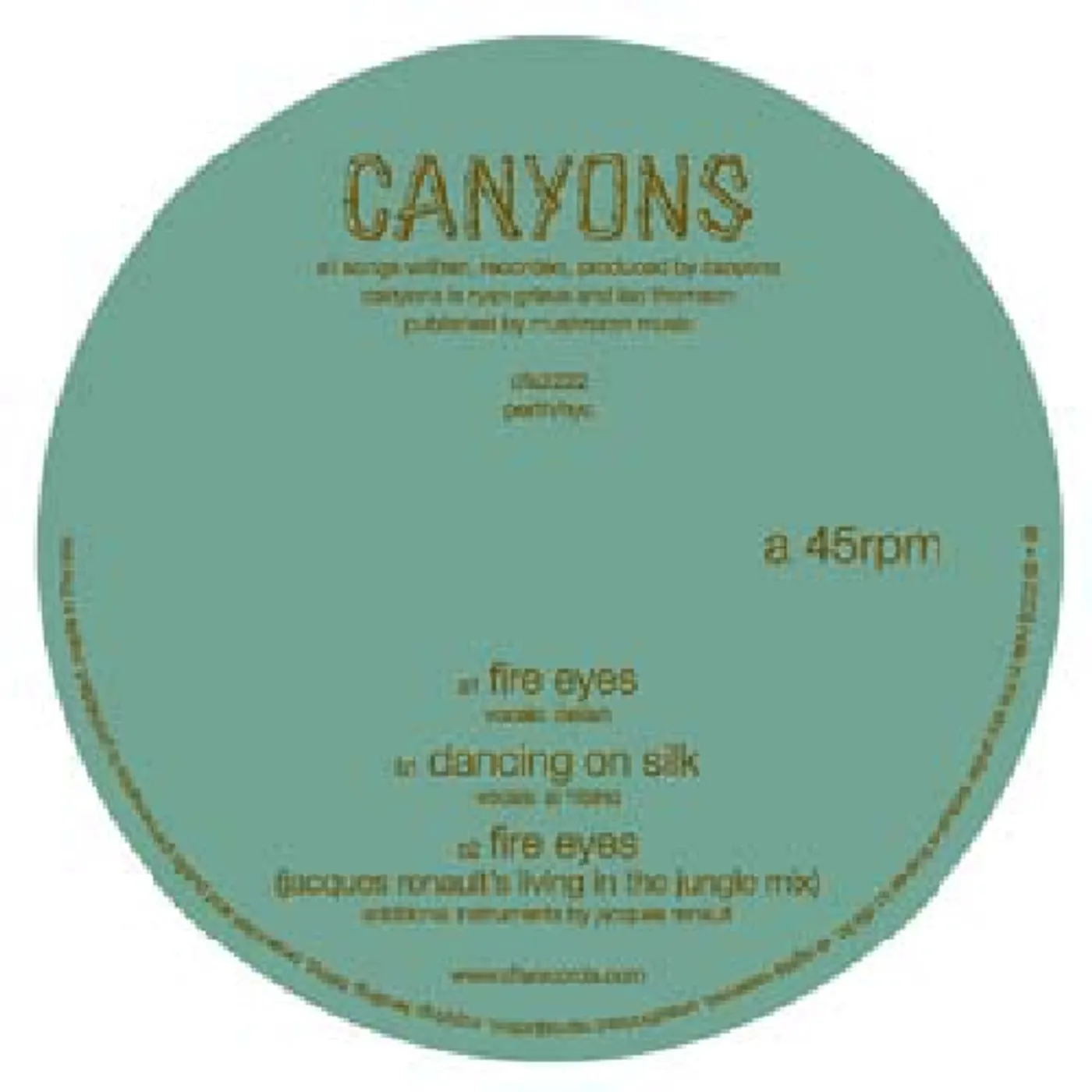 Canyons Fire Eyes Vinyl Record