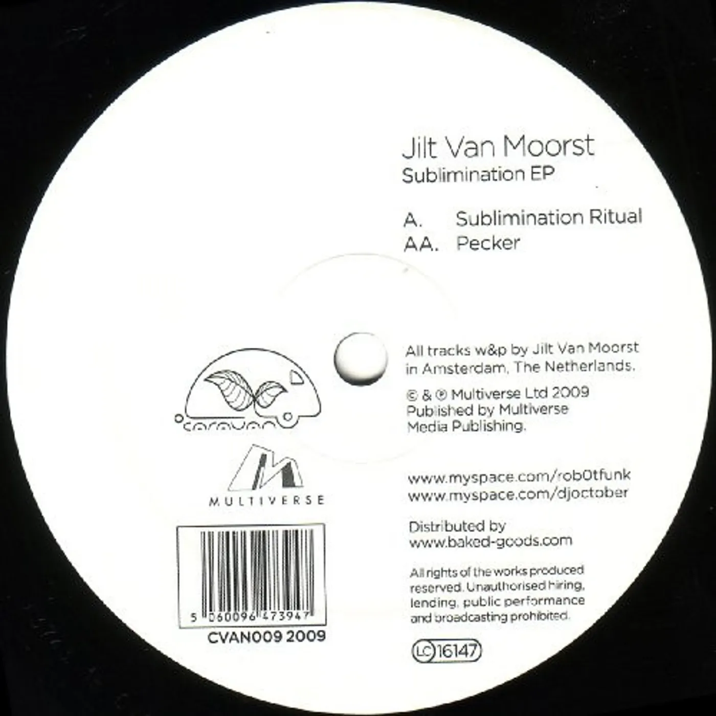 Jilt Van Moorst SUBLIMINATION Vinyl Record
