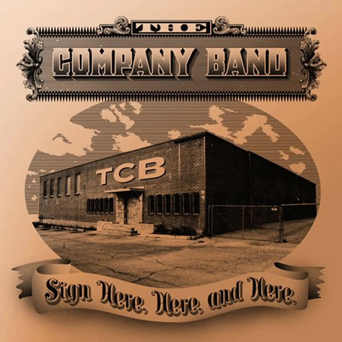 The Company Band SIGN HERE HERE & HERE Vinyl Record