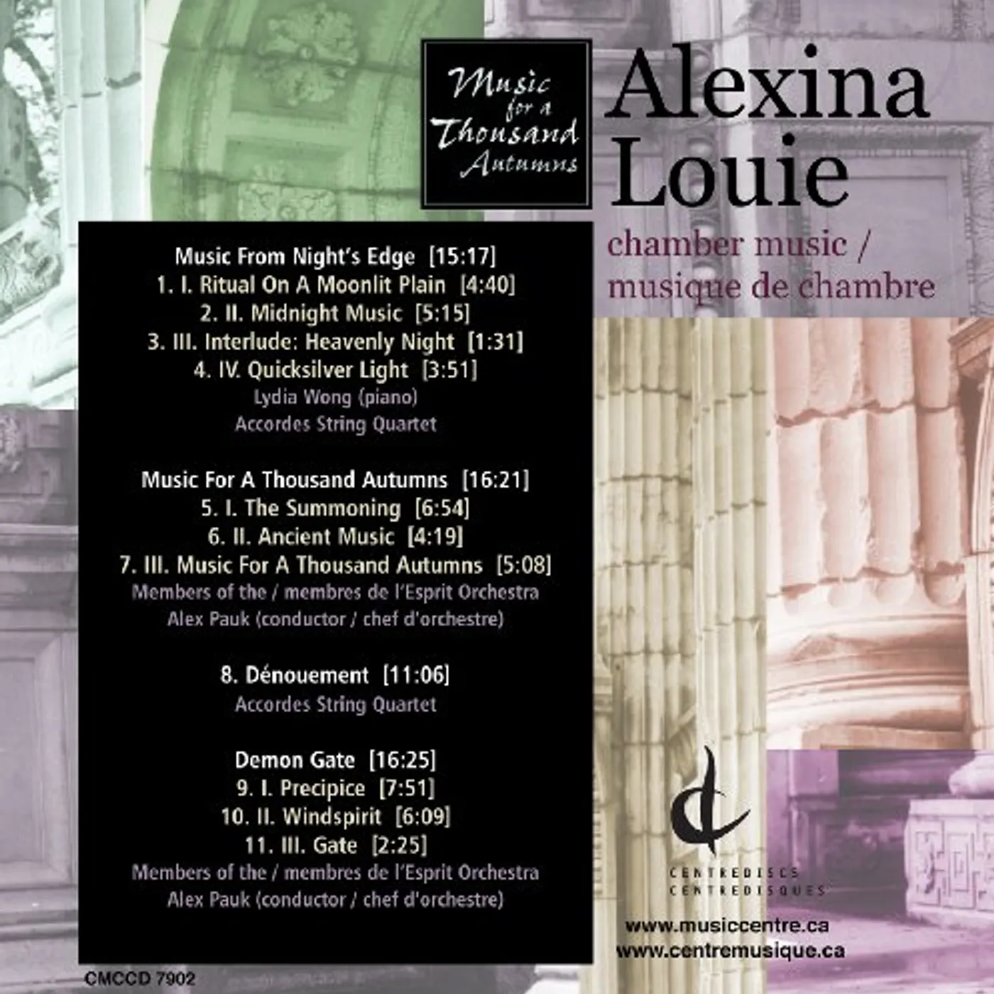 Alexina Louie MUSIC FOR A THOUSAND AUTUMNS CD