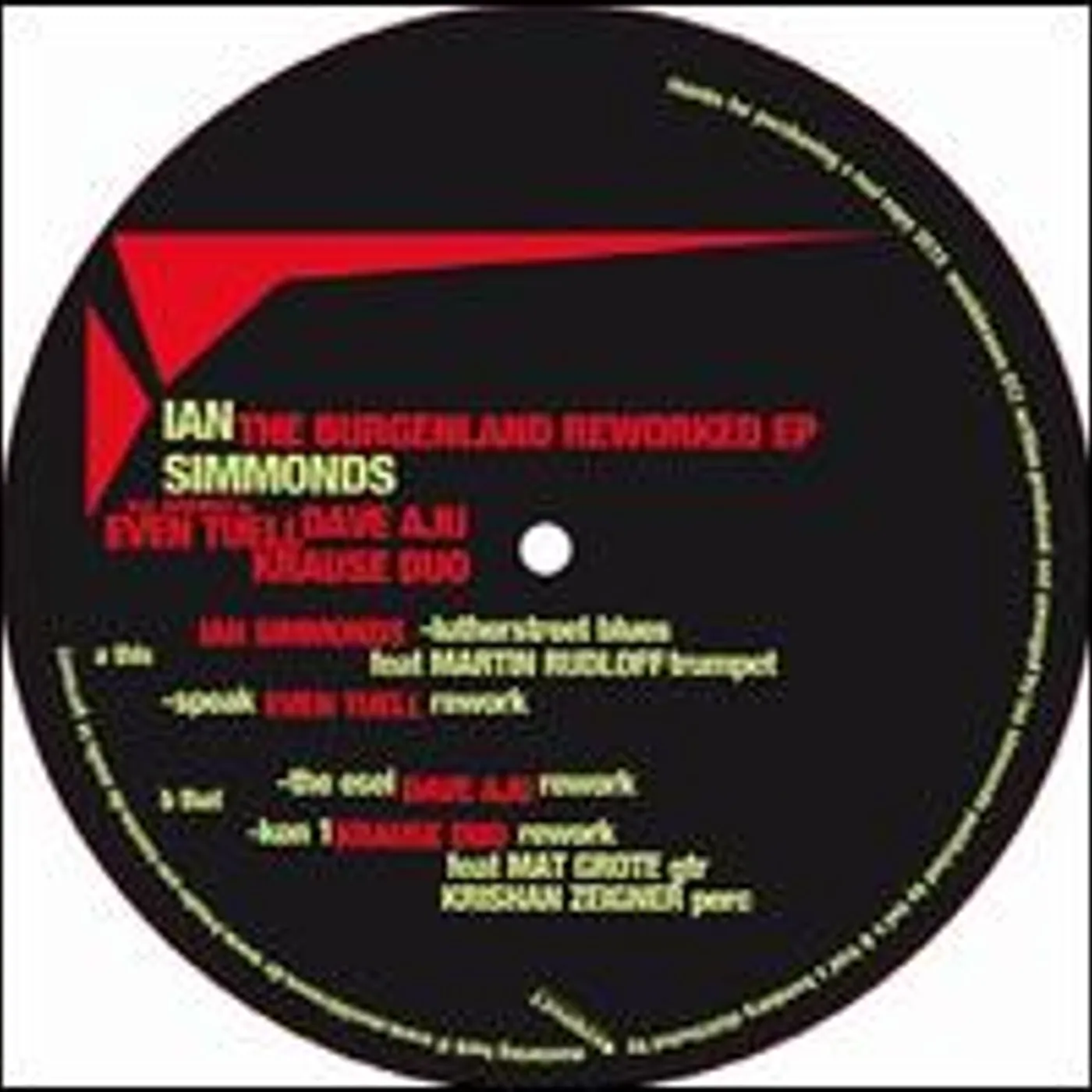 Ian Simmonds BURGENLAND DUBS REWORKED Vinyl Record