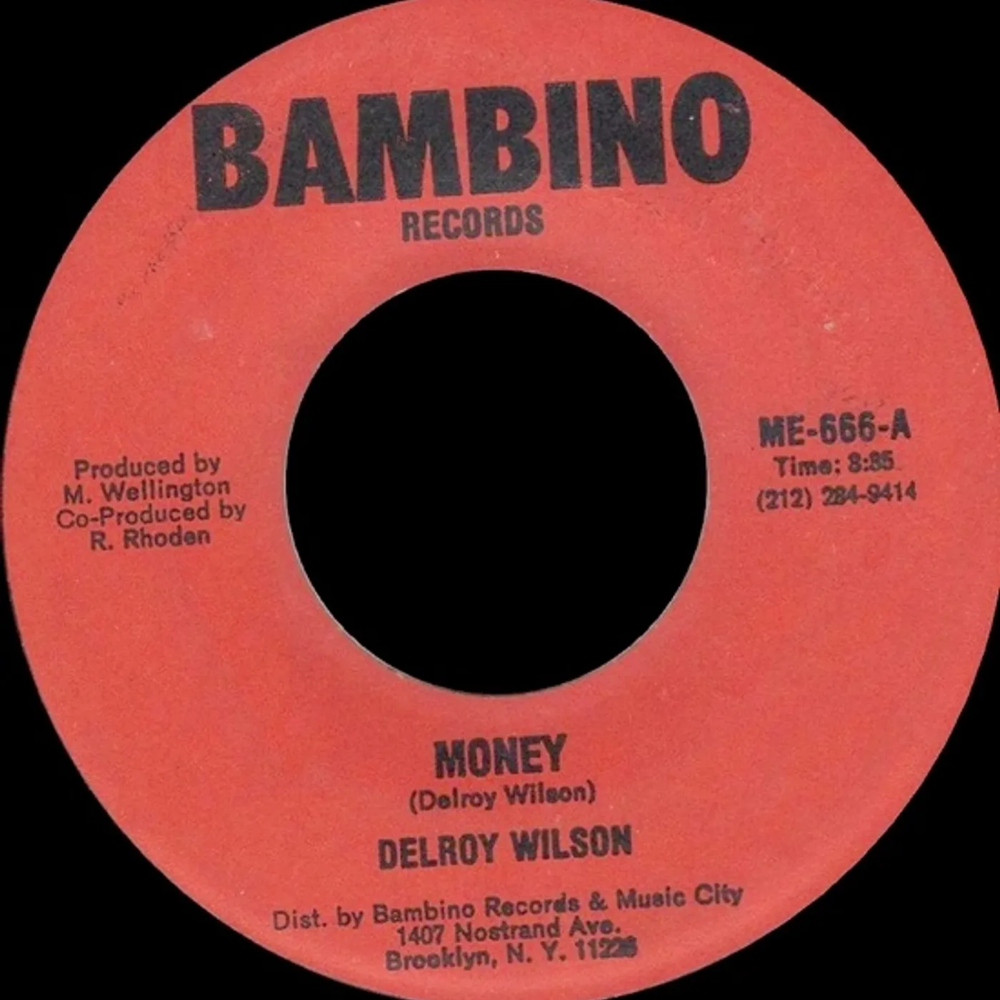 Delroy Wilson Money Vinyl Record