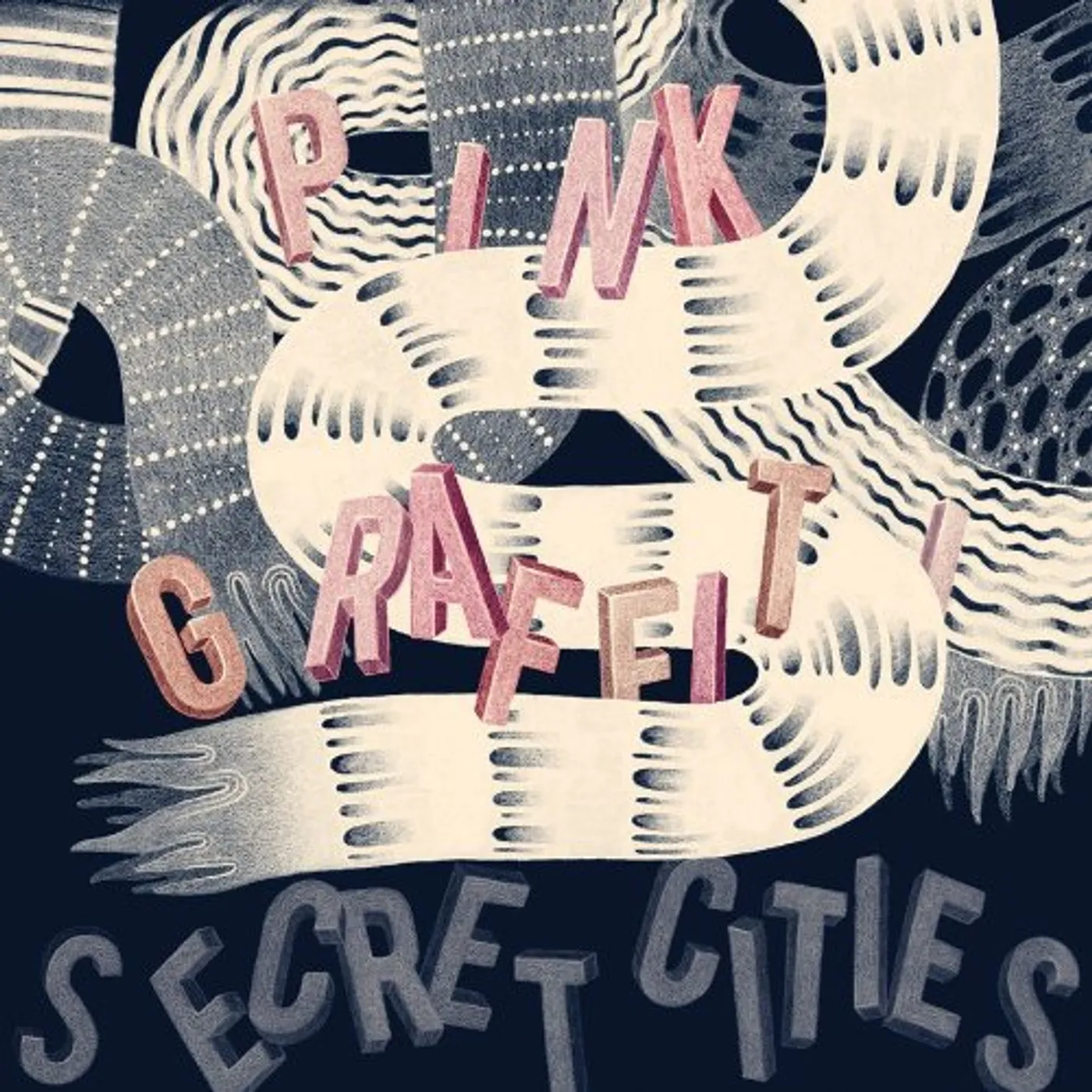 Secret Cities Pink Graffiti Vinyl Record