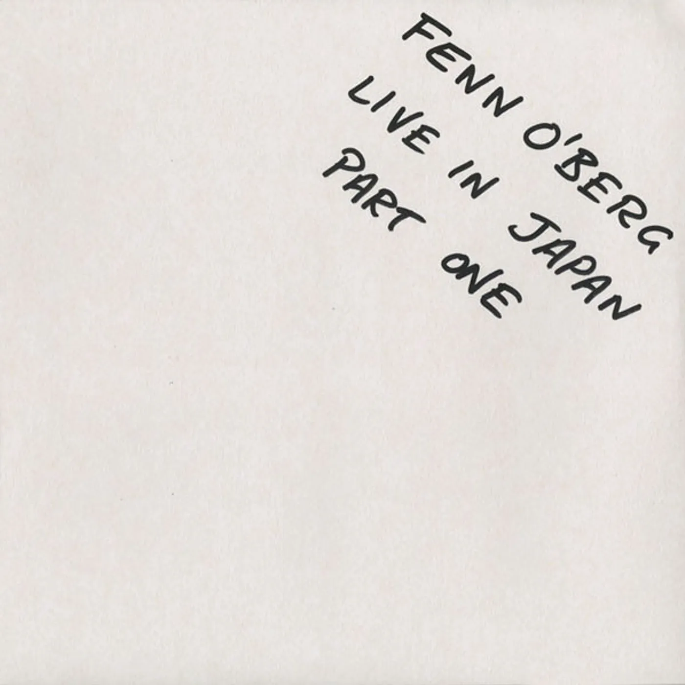 Fenn O'berg LIVE IN JAPAN 1 Vinyl Record